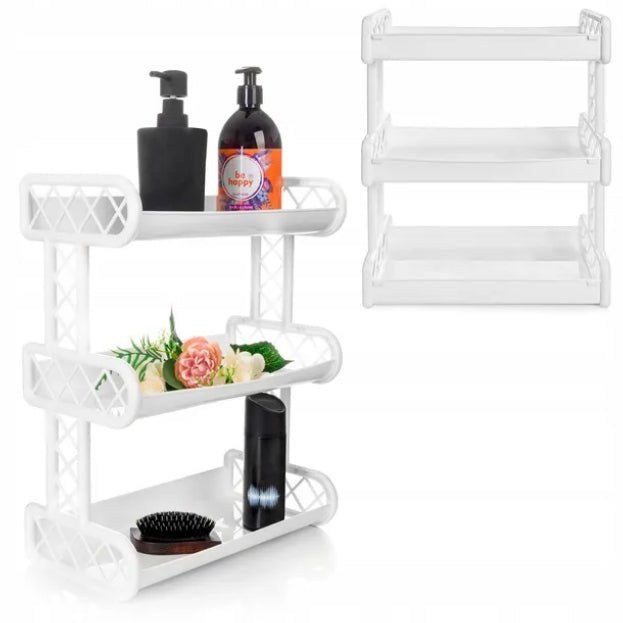 PLASTIC SHELF 3 LEVELS OPENWORK WHITE PLAFOR EAN (GTIN) 5907749905441