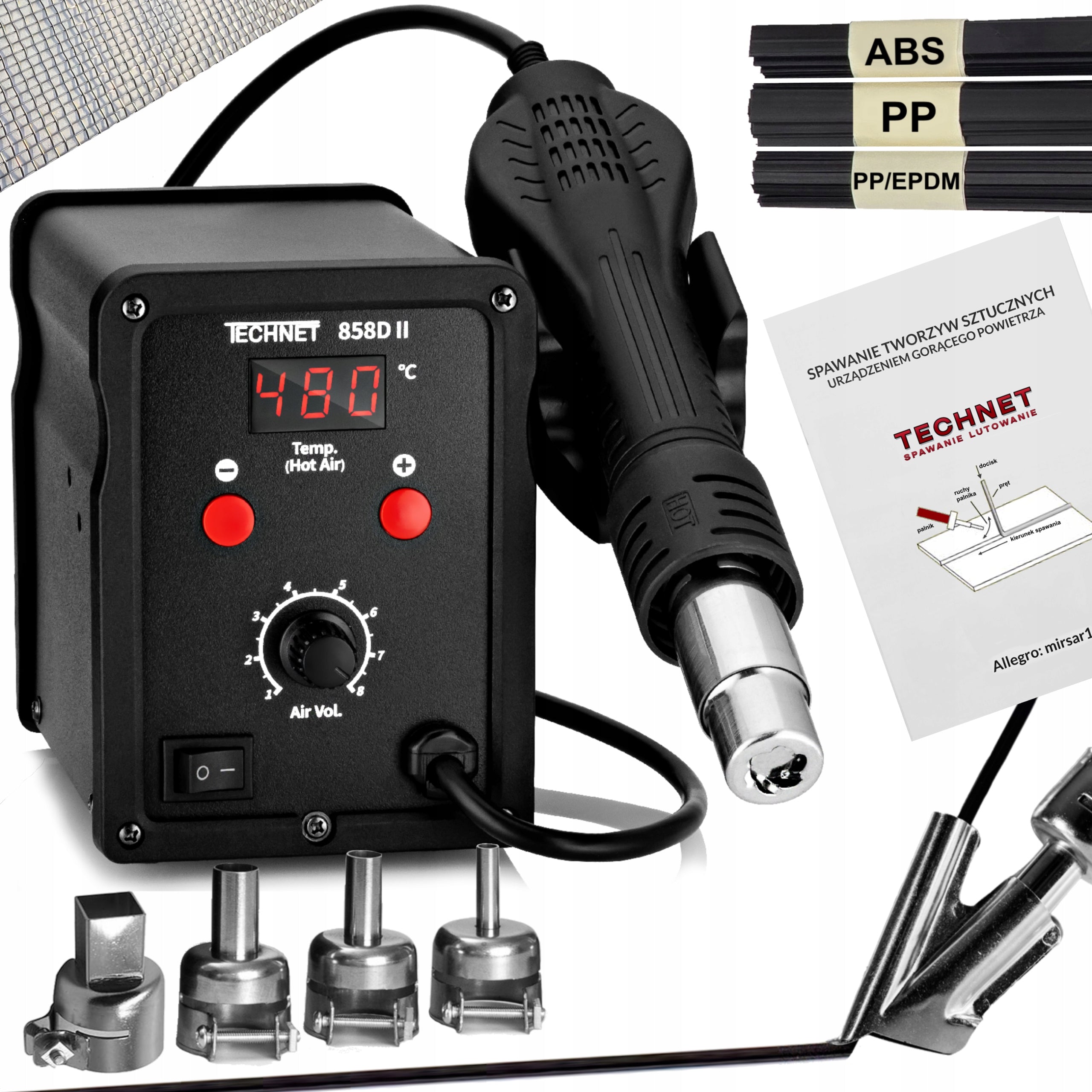 PLASTIC WELDING MACHINE HOT AIR SOLDERING STATION SOLDERING IRON WELDING MACHINE 858DII