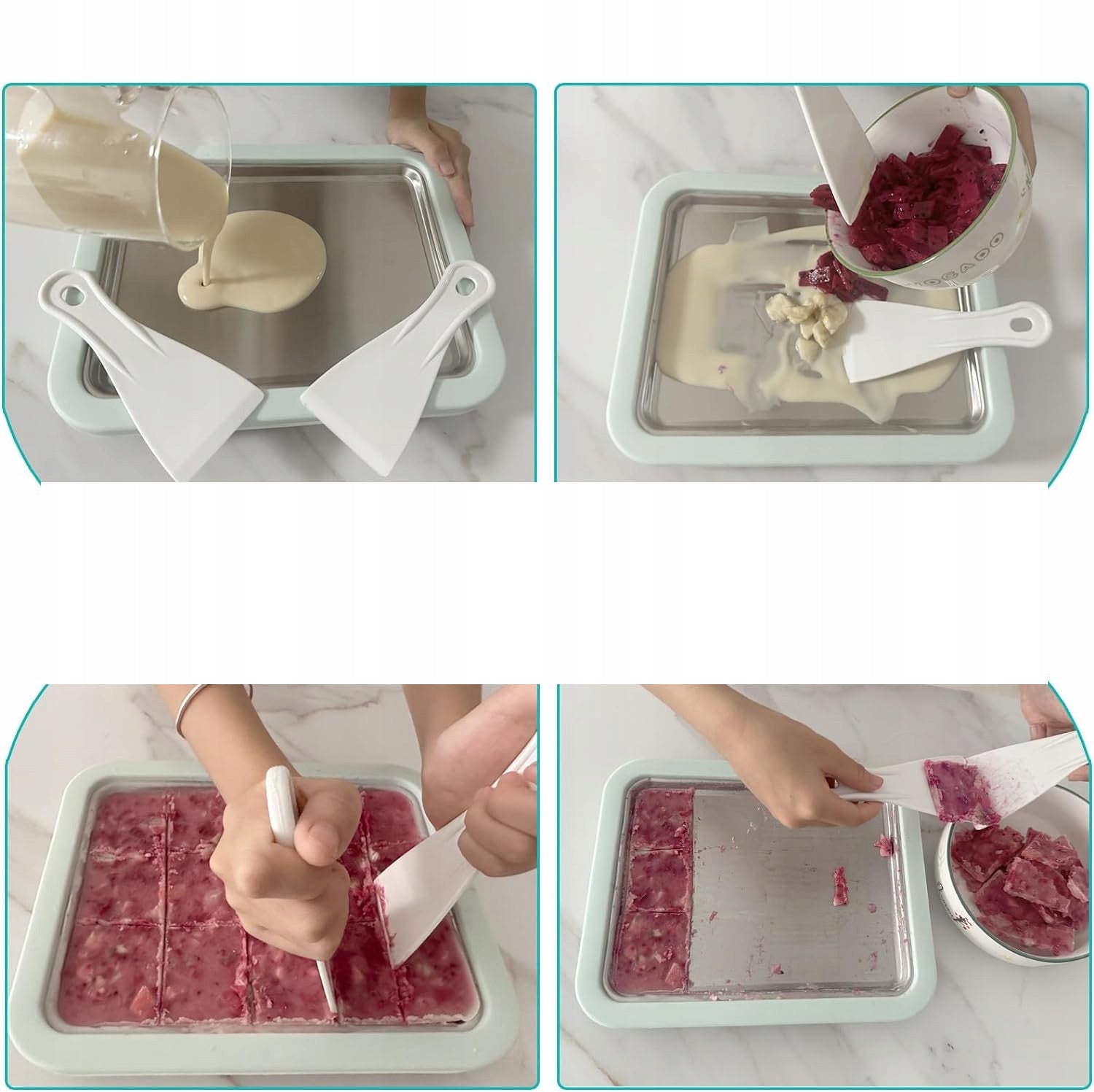 PLATE ICE CREAM MAKER FOR MAKING THAI ICE CREAM PAN FROZEN SET Packaging status original