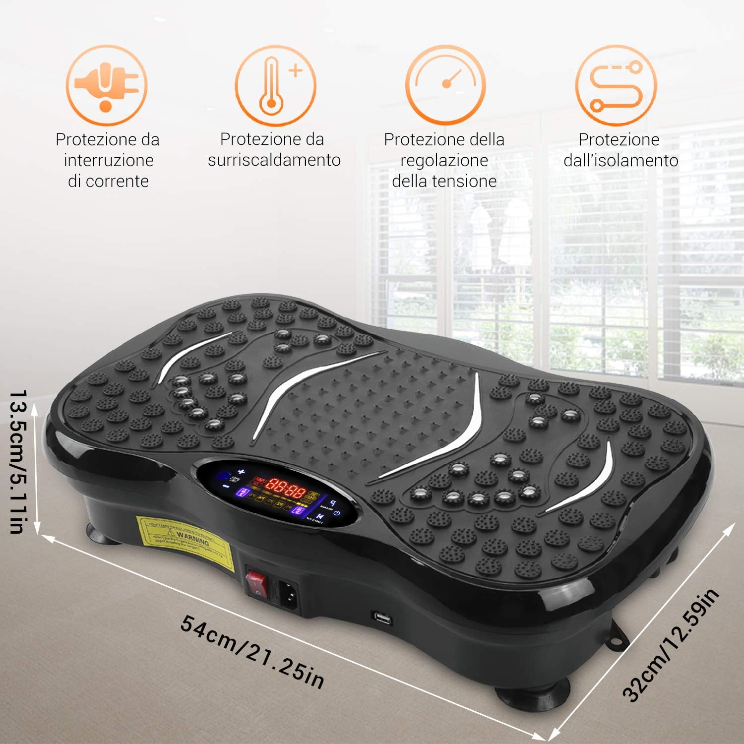 PLATFORM FITNESS VIBRATION PLATE EVOLAND JF-CFM20 5 MODES 200W BLACK Brand Evoland