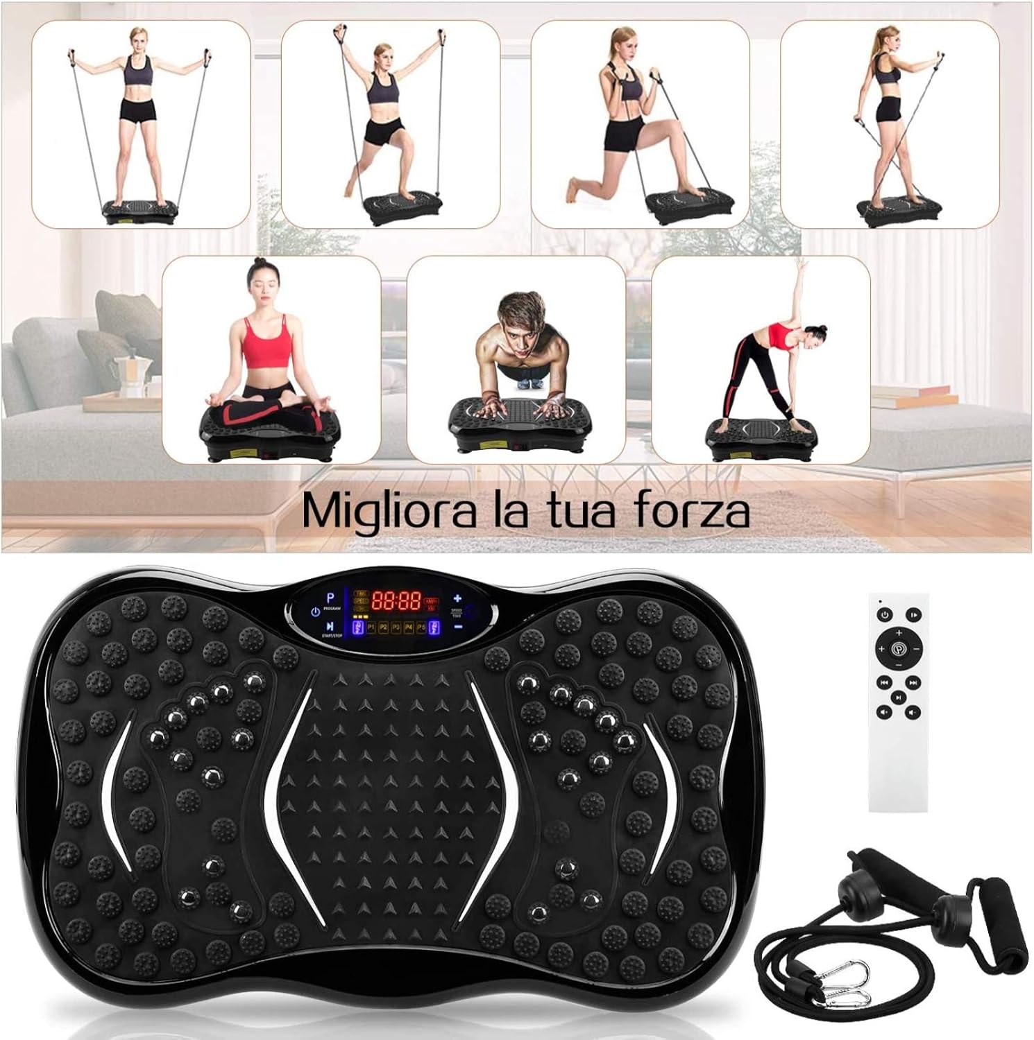 PLATFORM FITNESS VIBRATION PLATE EVOLAND JF-CFM20 5 MODES 200W BLACK Weight 9.5 kg