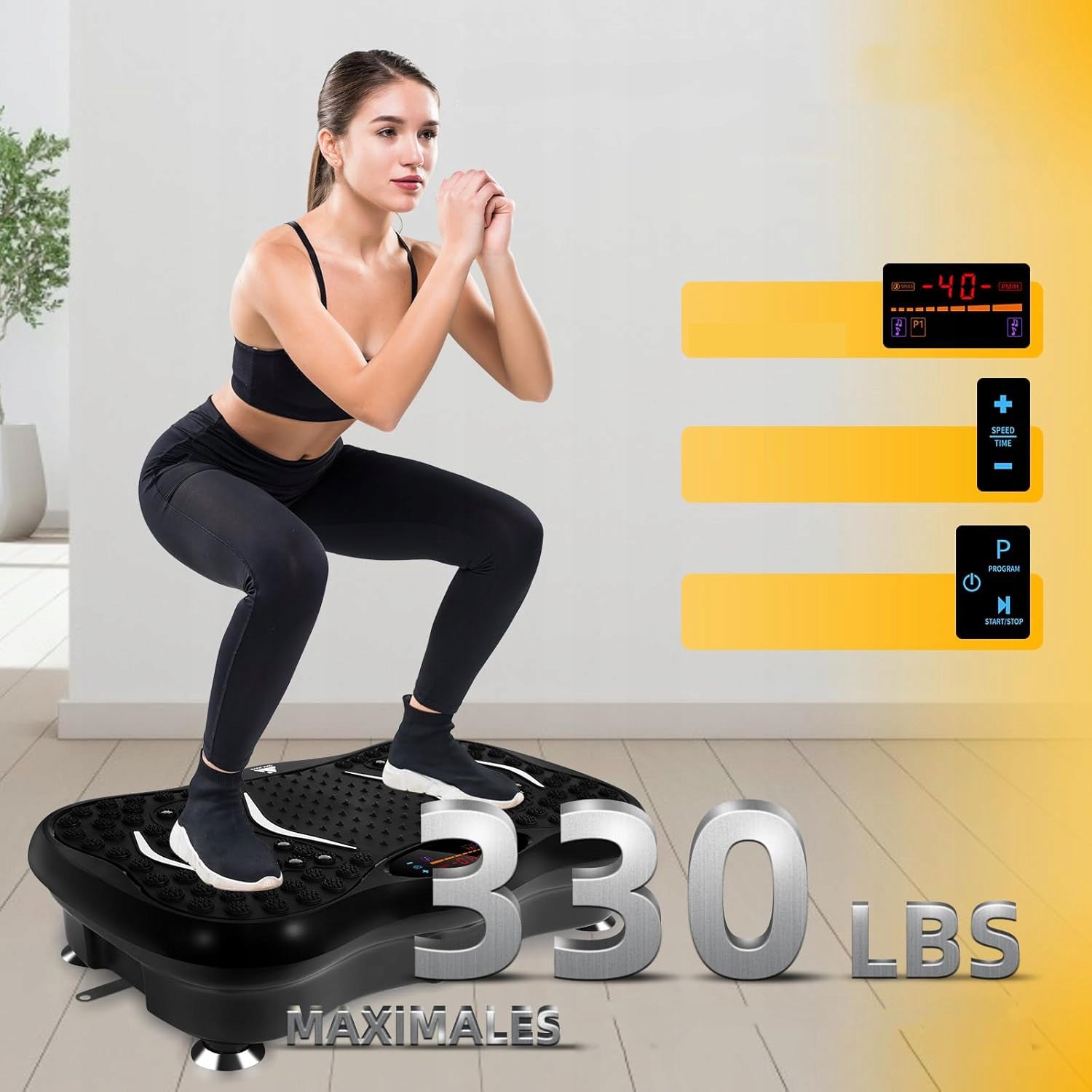 PLATFORM VIBRATING MASSAGER EXERCISE TRAINING FULL BODY VIBRATION PLATE Packaging status original