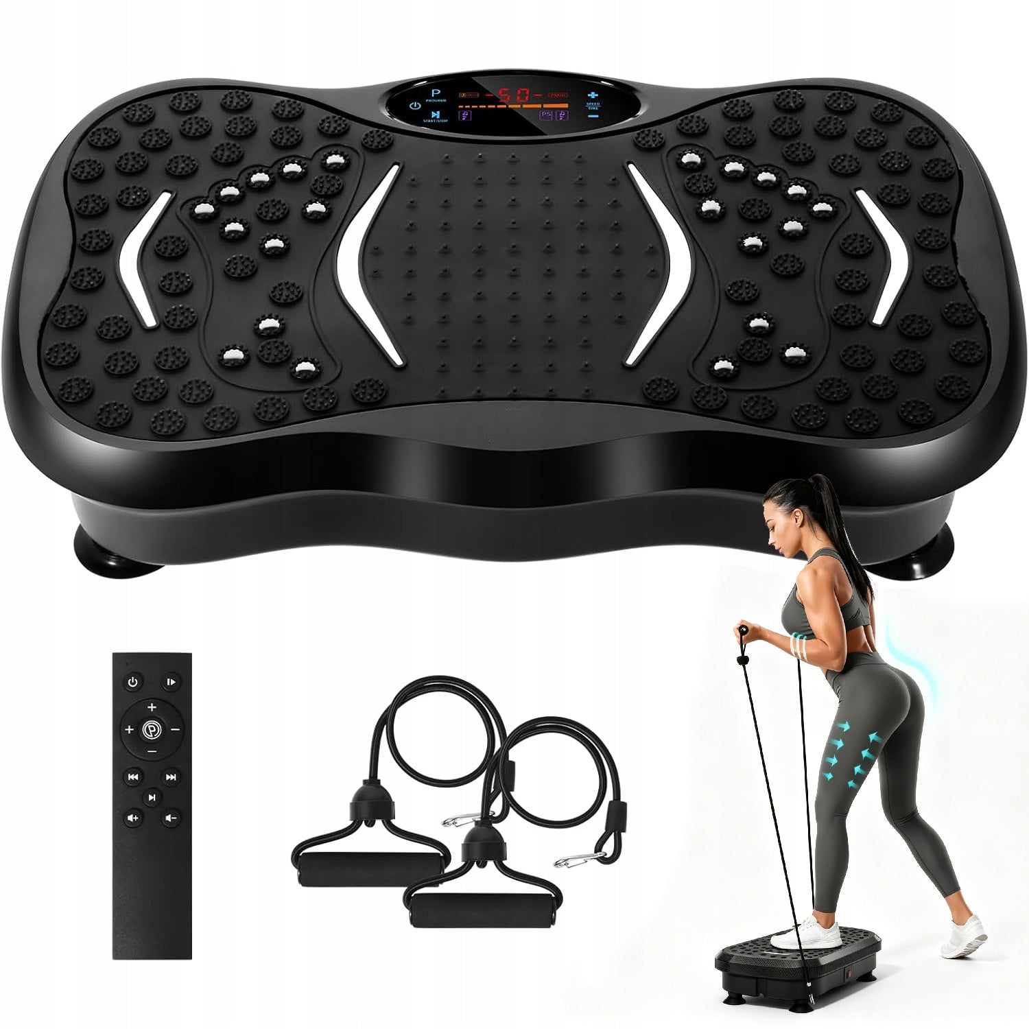 PLATFORM VIBRATING MASSAGER EXERCISE TRAINING FULL BODY VIBRATION PLATE