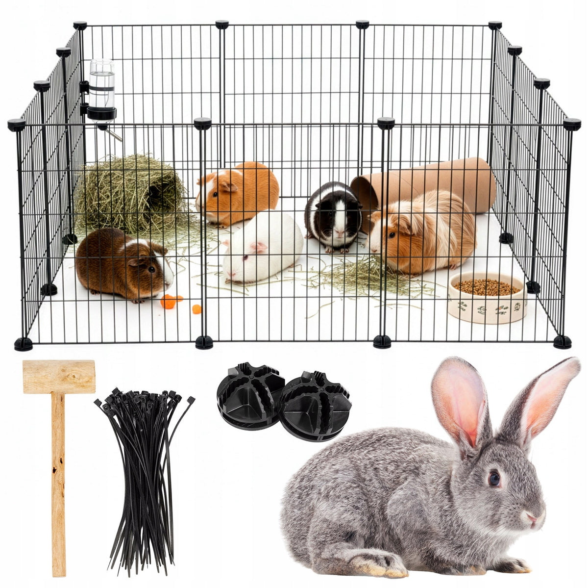 PLAYPEN CAGE CATWALK FOR DOG RABBIT ANIMAL FARMHOUSE 140x70cm LARGE FOLDING
