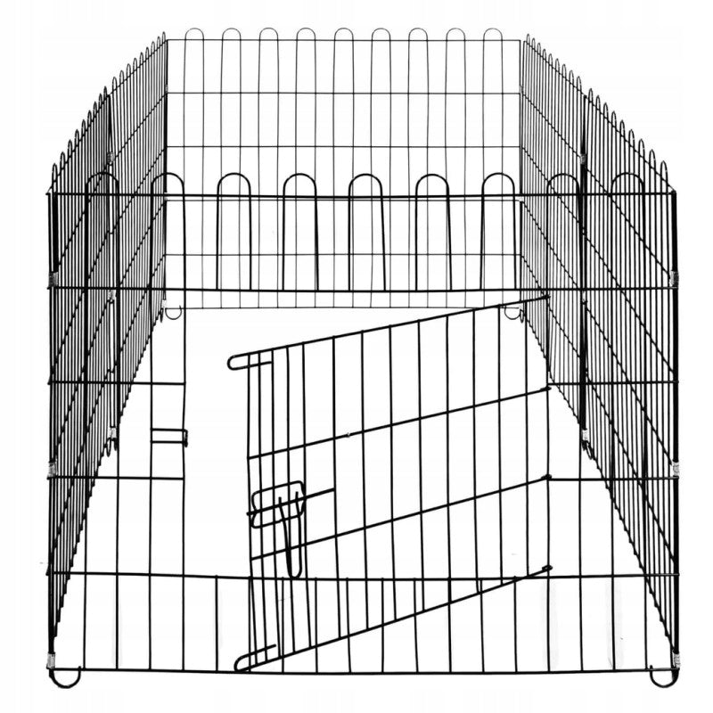 PLAYPEN CAGE MODULAR CORRAL FOR ANIMALS DOG CAT BLACK 6 panels x88cm Brand NUXIE