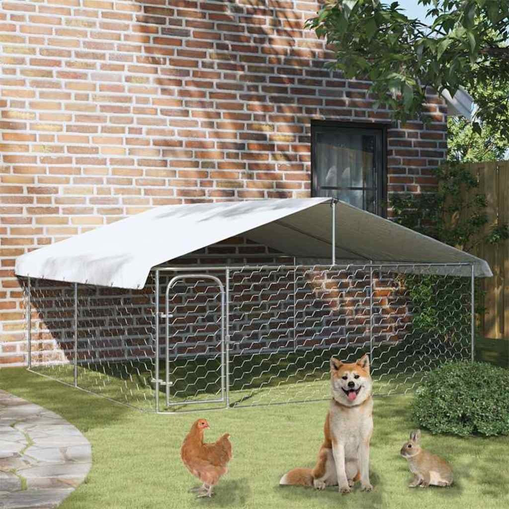PLAYPEN DOG CAGE METAL CORRAL Runway Roof 200x200x150 cm Manufacturer code AH-171498