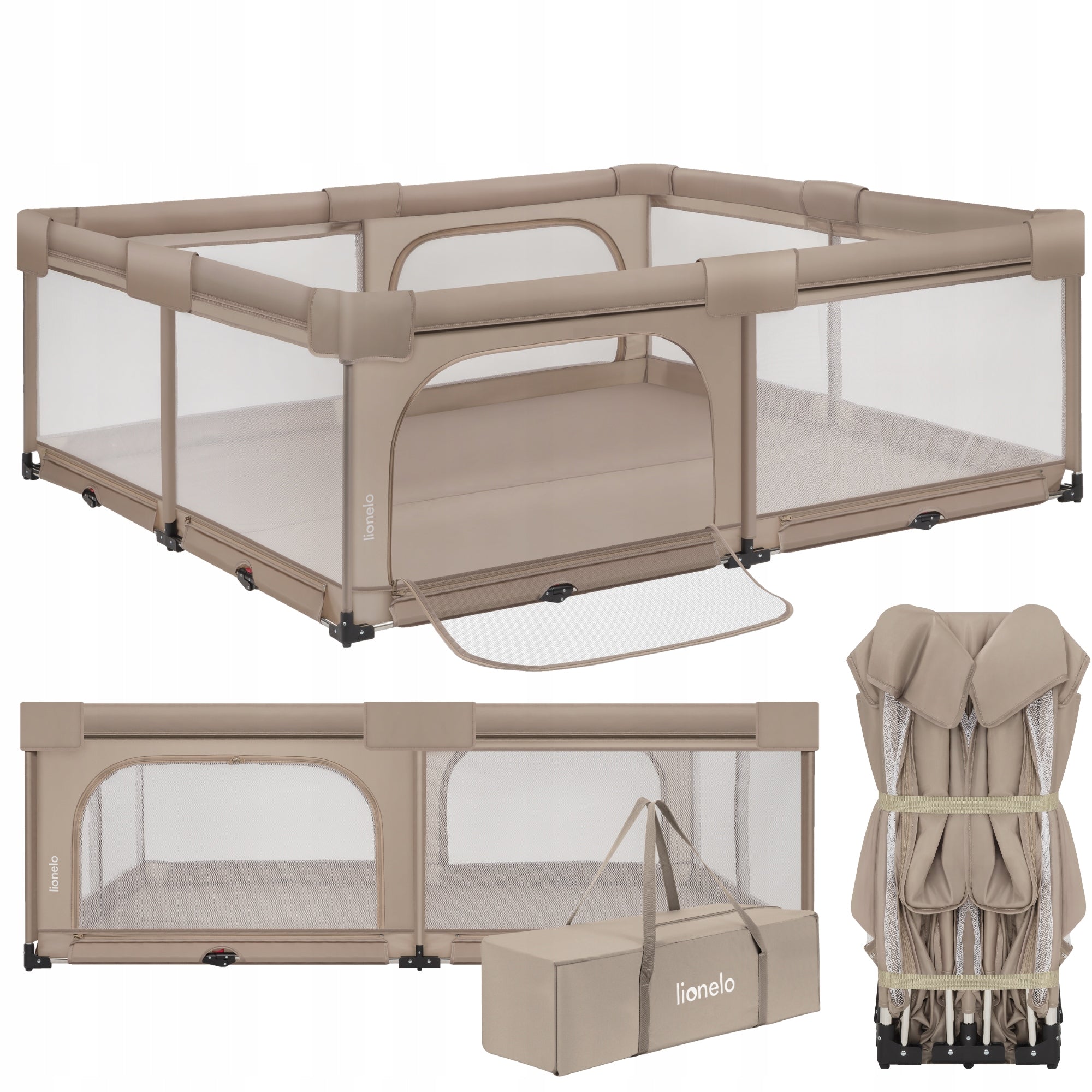 PLAYPEN FOR A CHILD QUICK FOLDING DRY POOL LARGE 180X200CM Manufacturer code LO-FLORENCE XL EASY FOLD BEIGE SAND