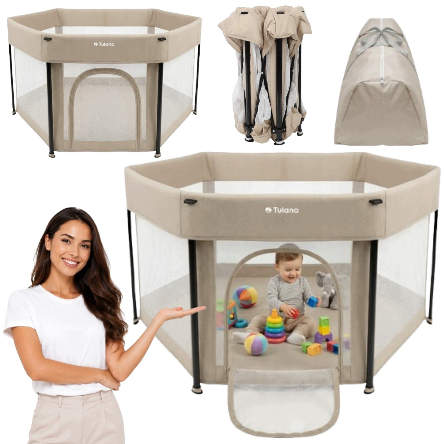 PLAYPEN FOR CHILDREN FOLDED HOME SQUARE TOYS FOR CHILDREN LARGE 125x125 cm
