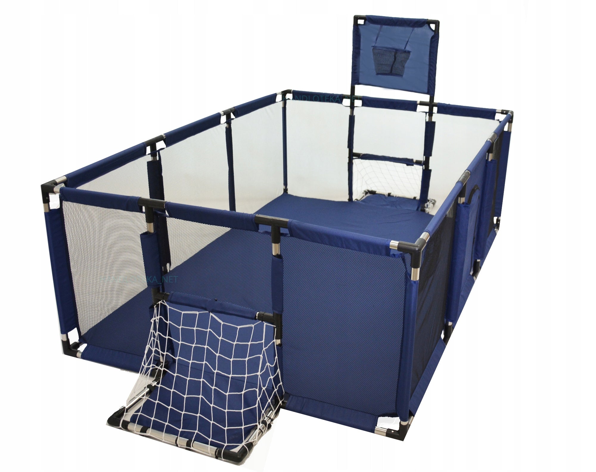 PLAYPEN FOR CHILDREN LARGE 181x129 CM GOAL AND BASKET EAN (GTIN) 5904063630943