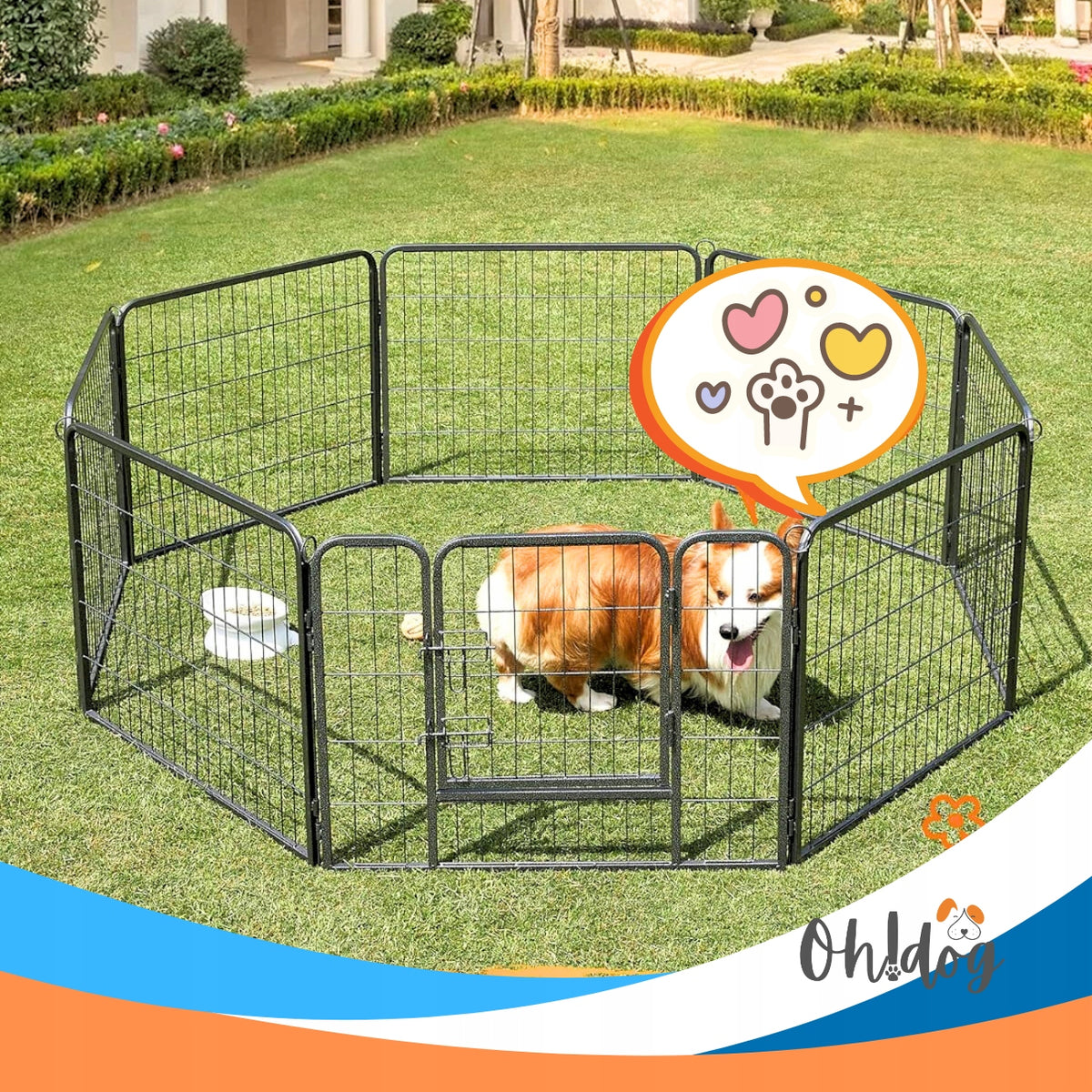 PLAYPEN Farm XXL Modular Dog Breeding Cage Catwalk Grey for Puppies Packaging status original