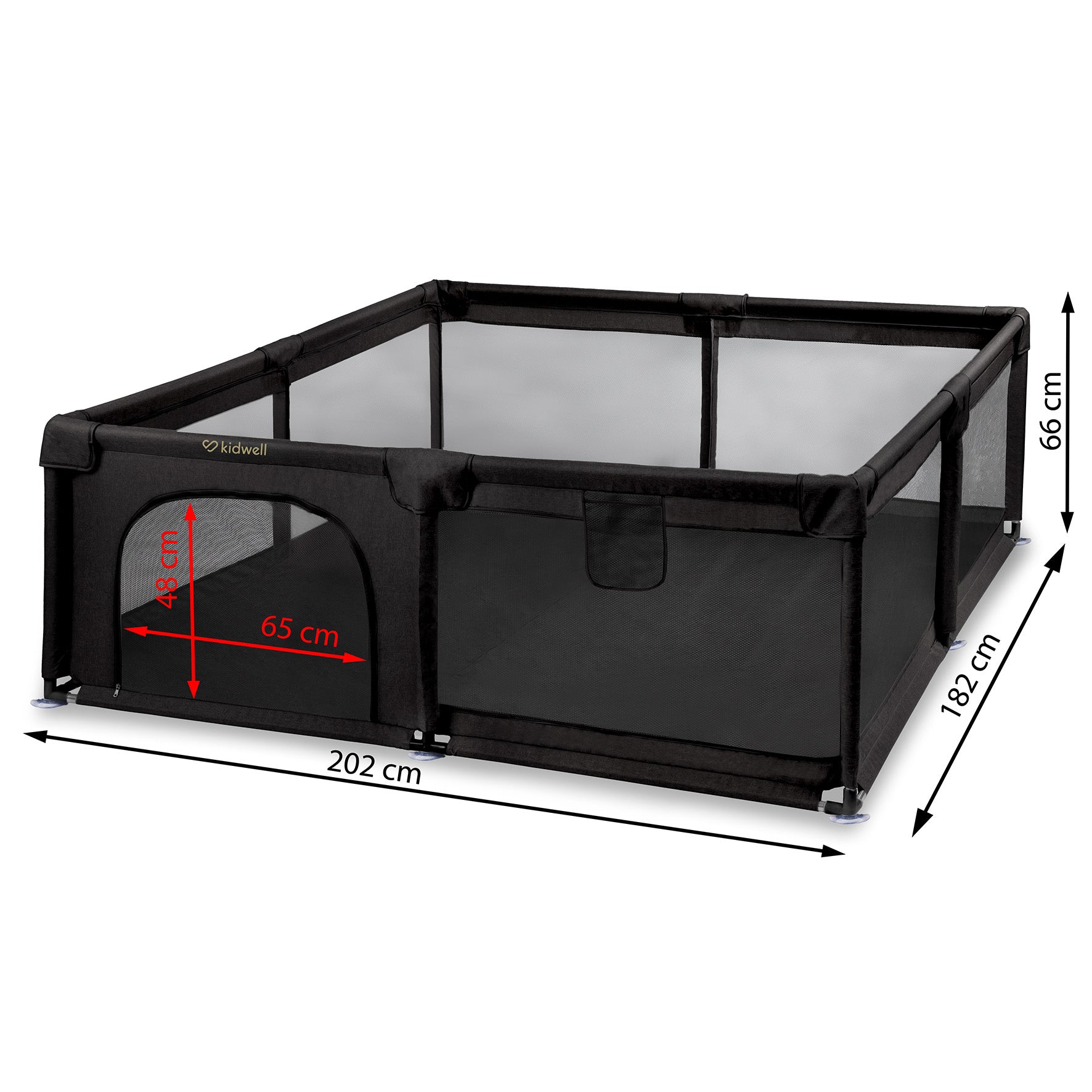 PLAYPEN SQUARE TOYS FANKO BLACK KIDWELL 180x200 LARGE BLACK EAN (GTIN) 5906601705663