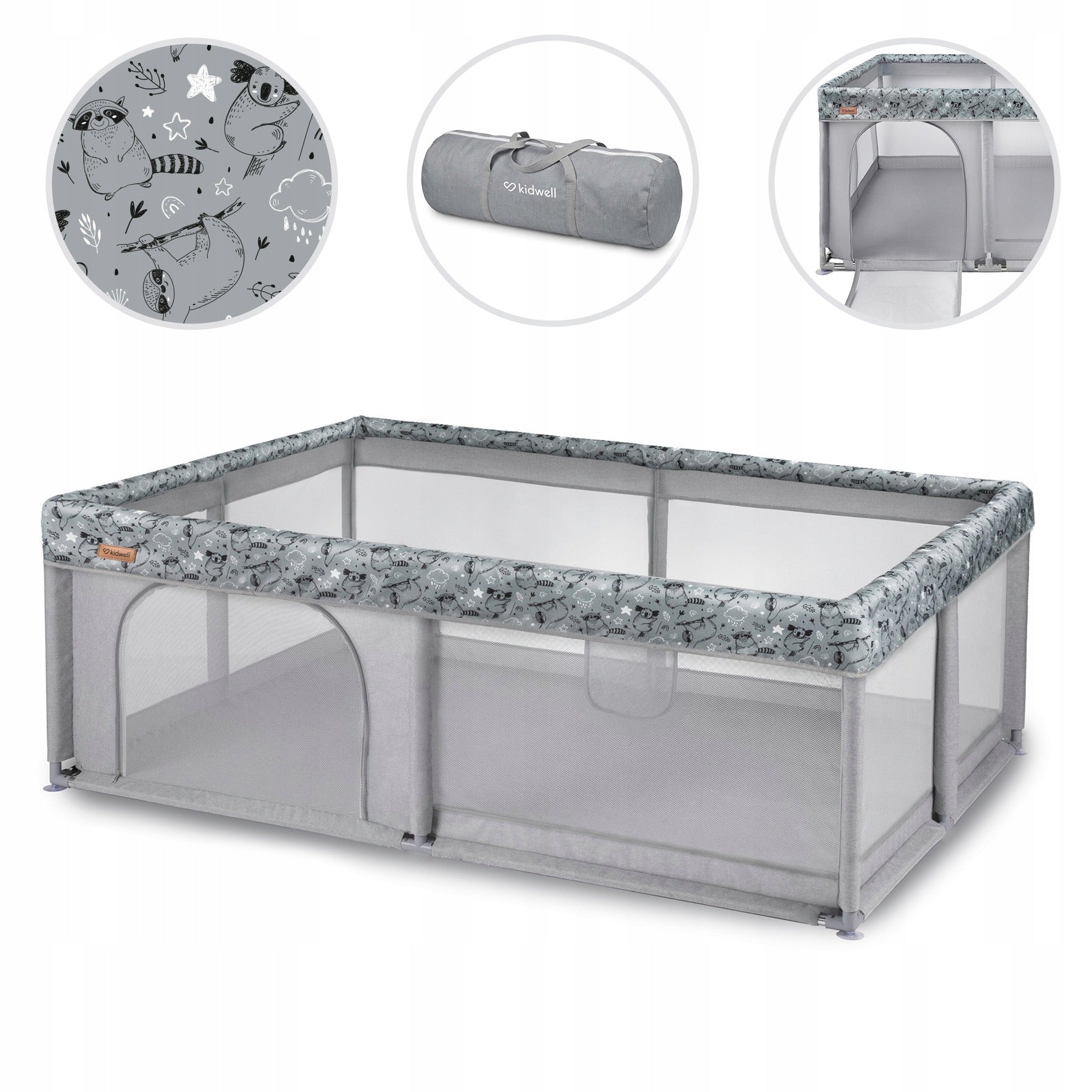 PLAYPEN TOYS POOL KIDWELL FANKO ART GRAY GREY 120x180 LIGHT + BAG