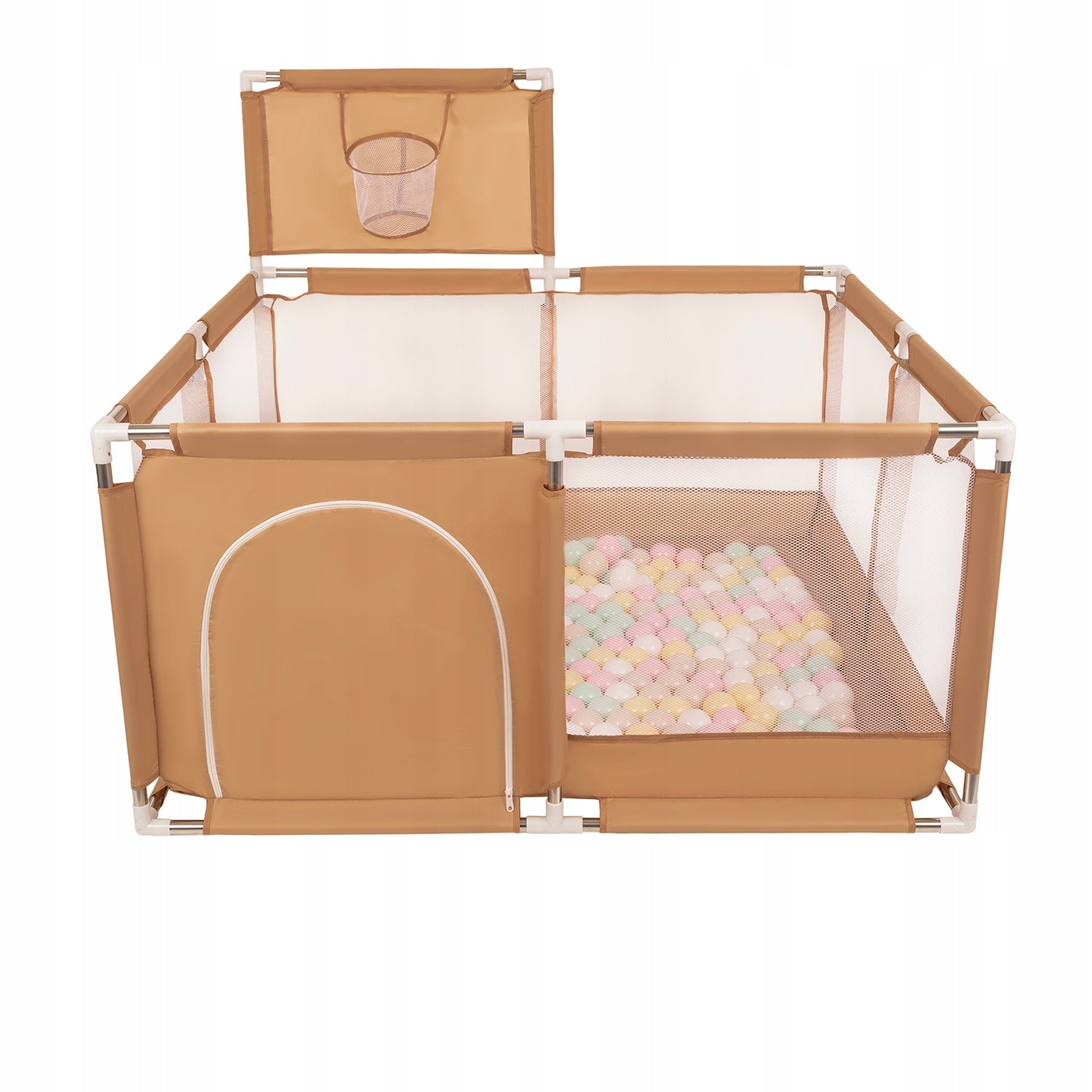 PLAYPEN WITH BASKET DRY POOL FOR CHILDREN 100 BALLS Color multicolor
