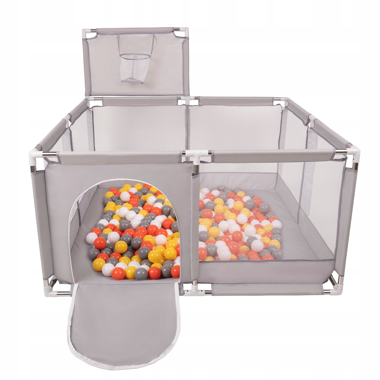 PLAYPEN WITH SQUARE BASKET FOR CHILDREN 100 BALLS