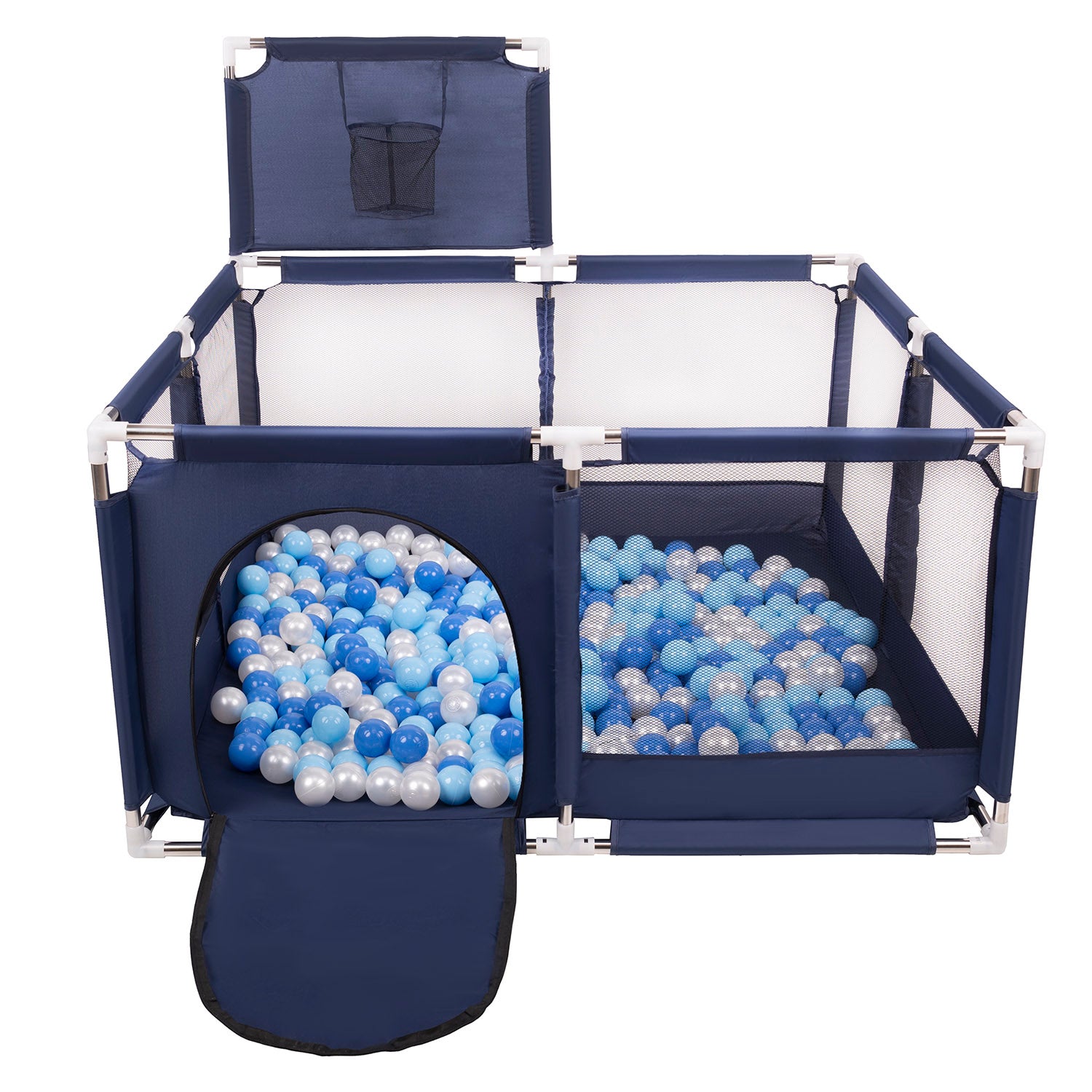 PLAYPEN WITH SQUARE BASKET FOR CHILDREN 400 BALLS SELONIS KK-100X BLUE Manufacturer code 5902687478248