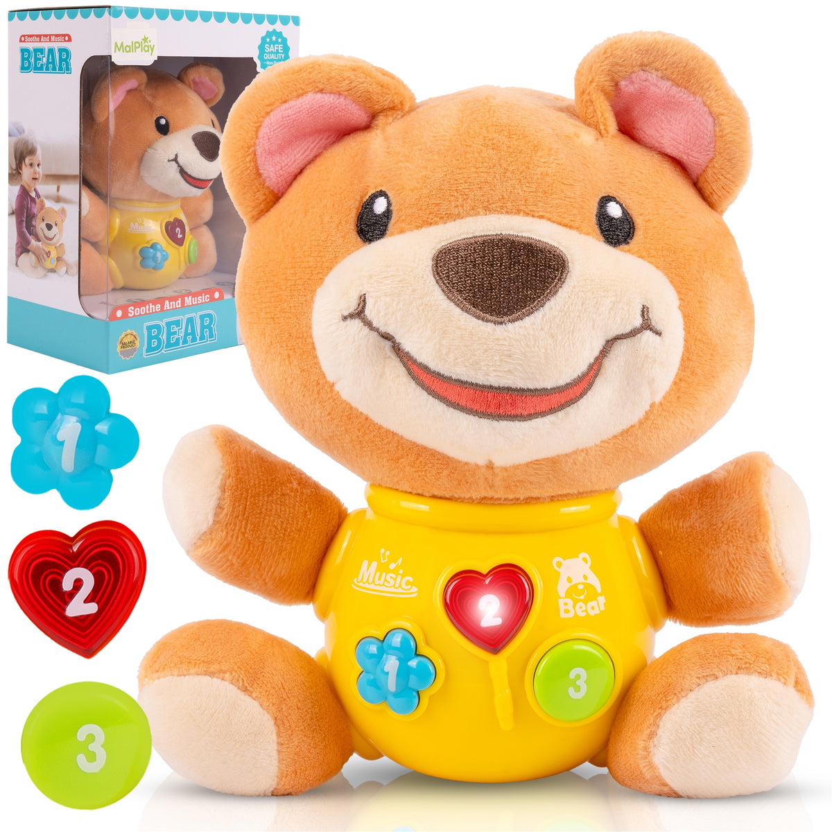 PLUSH BEAR INTERACTIVE EDUCATIONAL PLUSH TOY FOR CHILDREN CUDDLY