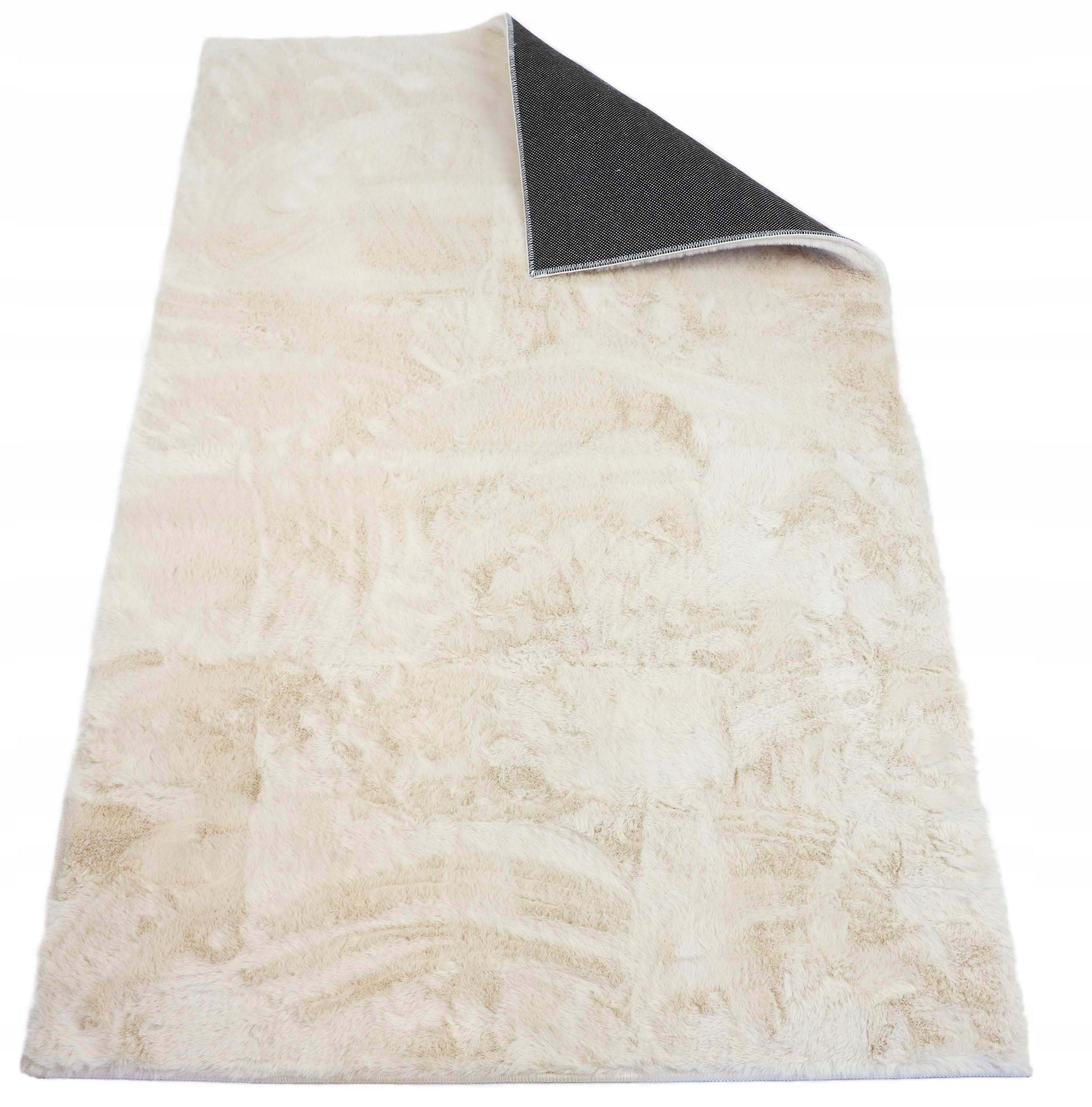 PLUSH CARPET RABBIT FUR SOFT VELVET RABBIT CREAM 120X160cm Brand ELSIMONE CARPET