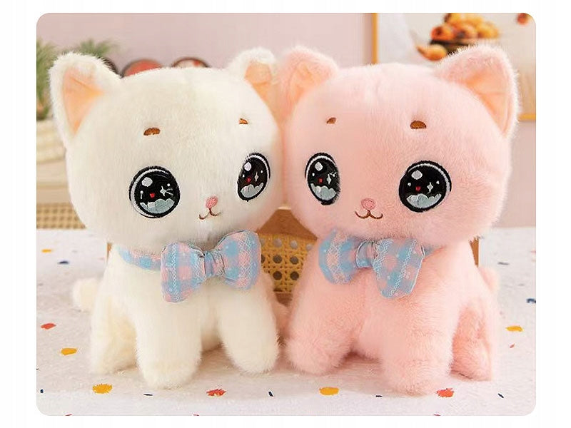 PLUSH KITTEN WITH BOW PLUSH TOY BEAR 24CM CUDDLY COLORS Brand no brand