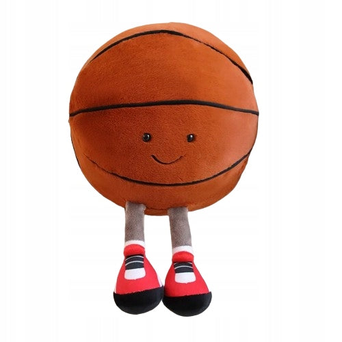 PLUSH TOY BASKETBALL FACE FEET BROWN FUR 25cm