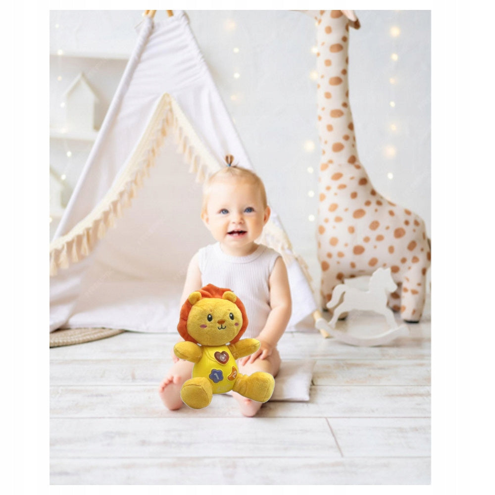 PLUSH TOY INTERACTIVE LION STUFFED ANIMAL WITH LIGHT SOUNDS CALMING MELODIES Brand HollaKids