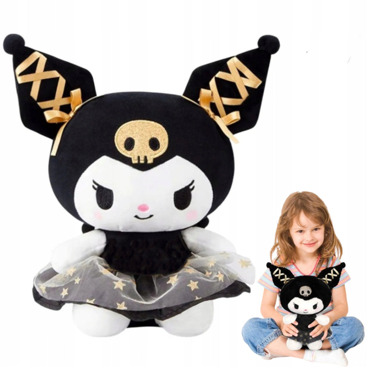 PLUSH TOY KUROMI HELLO PLUSH CUDDLY TOY BEAR GIFT
