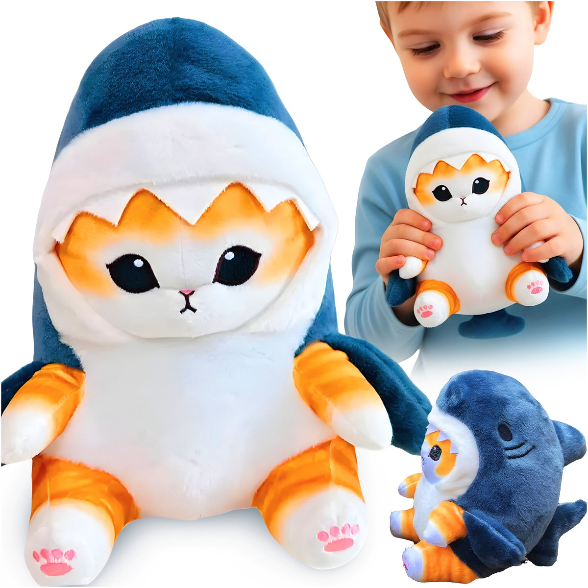 PLUSH TOY SWEET CAT SHARK PLUSH CUDDLY 20CM