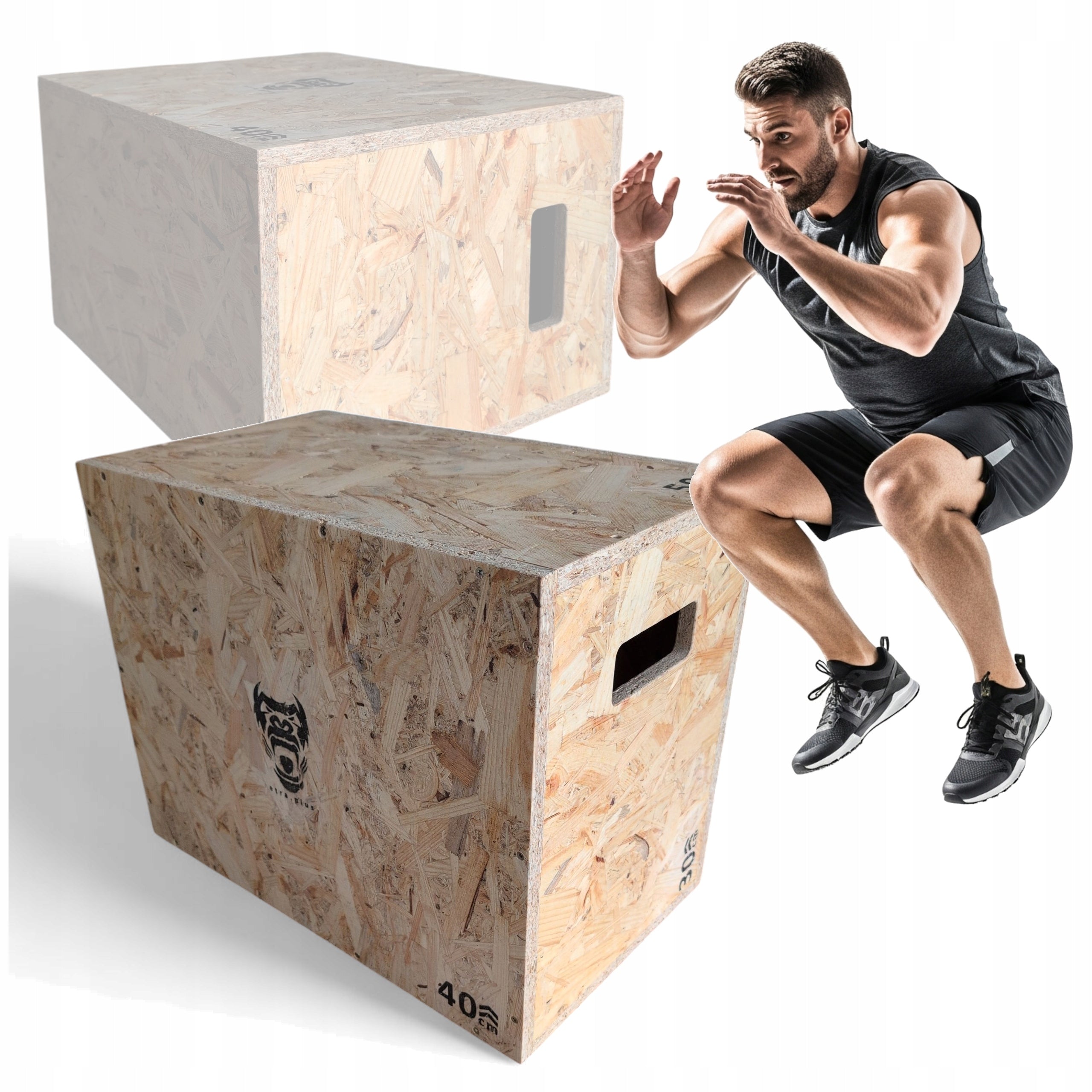 PLYOMETRIC CHEST CROSSFIT FITNESS 30x40x50 CM FOR EXERCISE JUMP BOX FIT