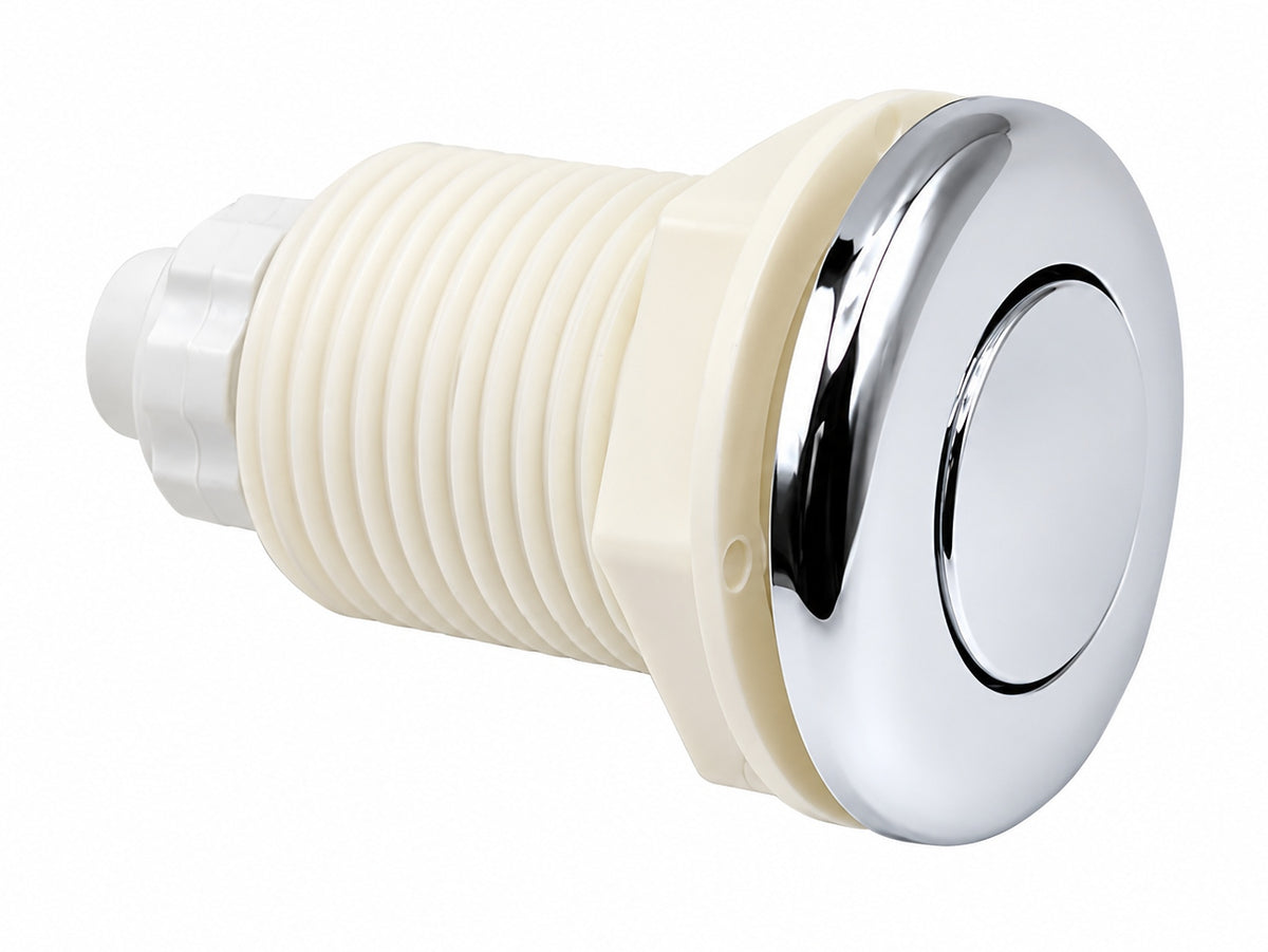PNEUMATIC BUTTON switch for bath pump grinder CHROME hole 32 mm P2