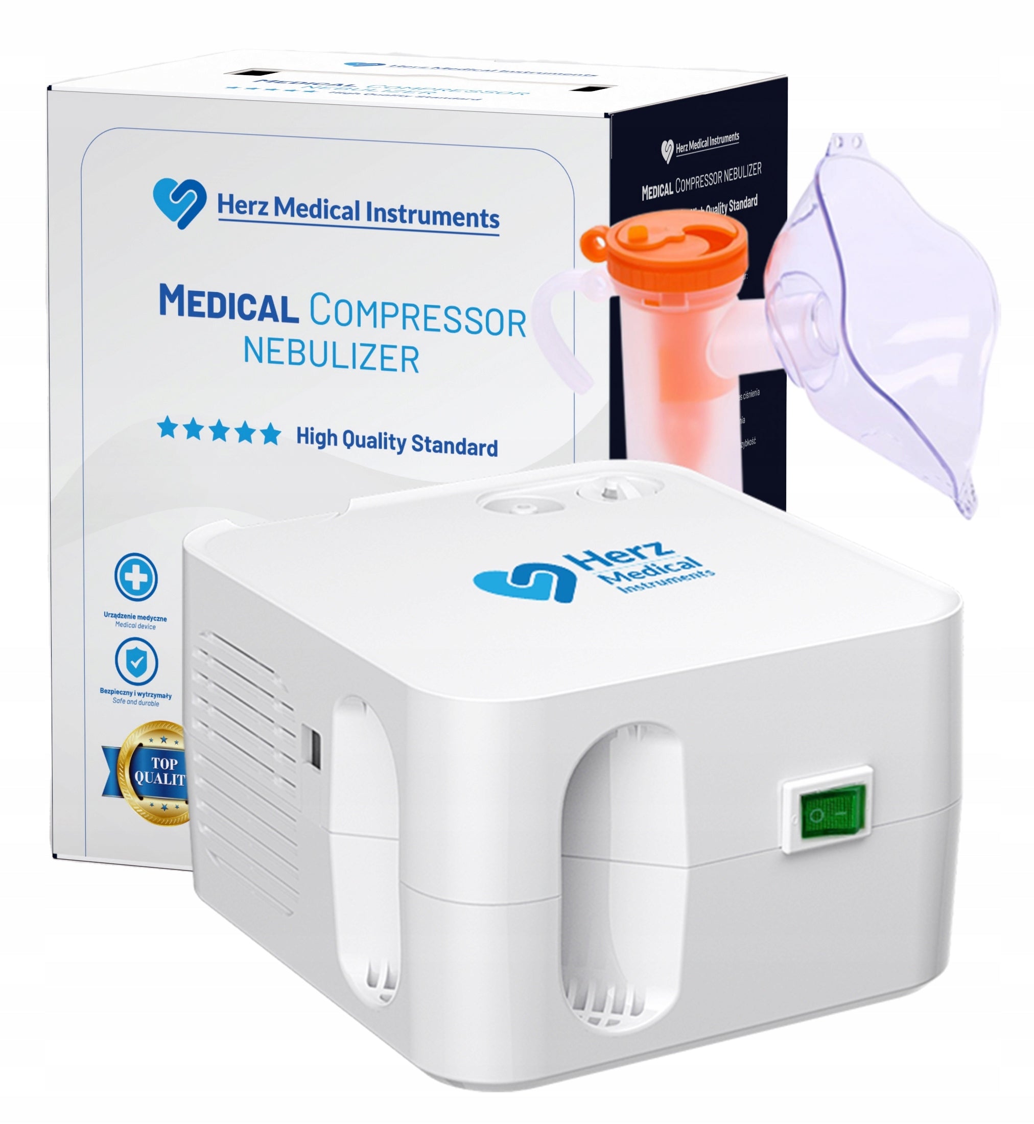 PNEUMATIC NEBULISER INHALER HERZ MEDICAL NEB20 ADULT CHILDREN