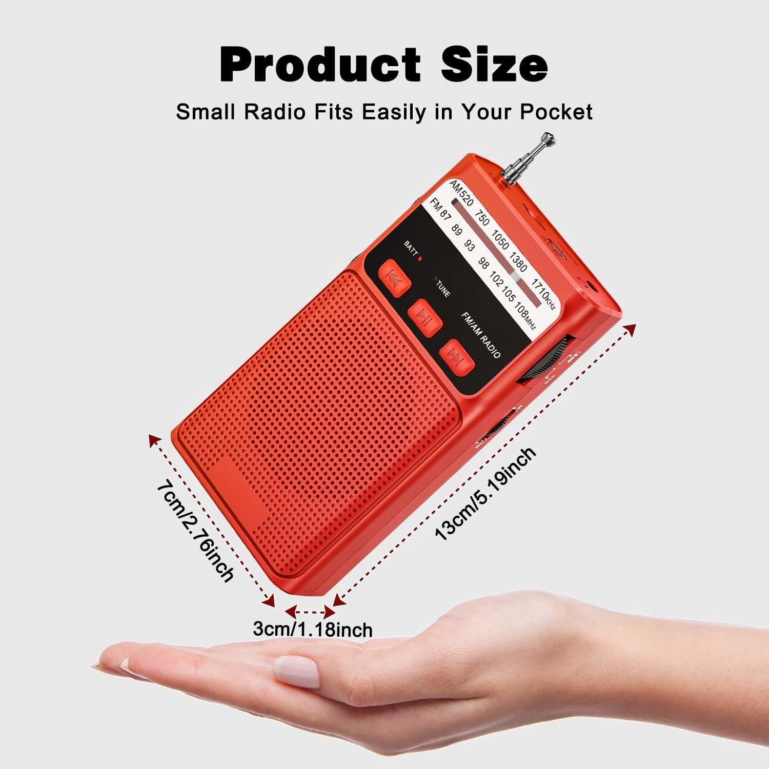 POCKET RADIO SMALL AM FM MP3 PLAYER PORTABLE BATTERY Brand no brand