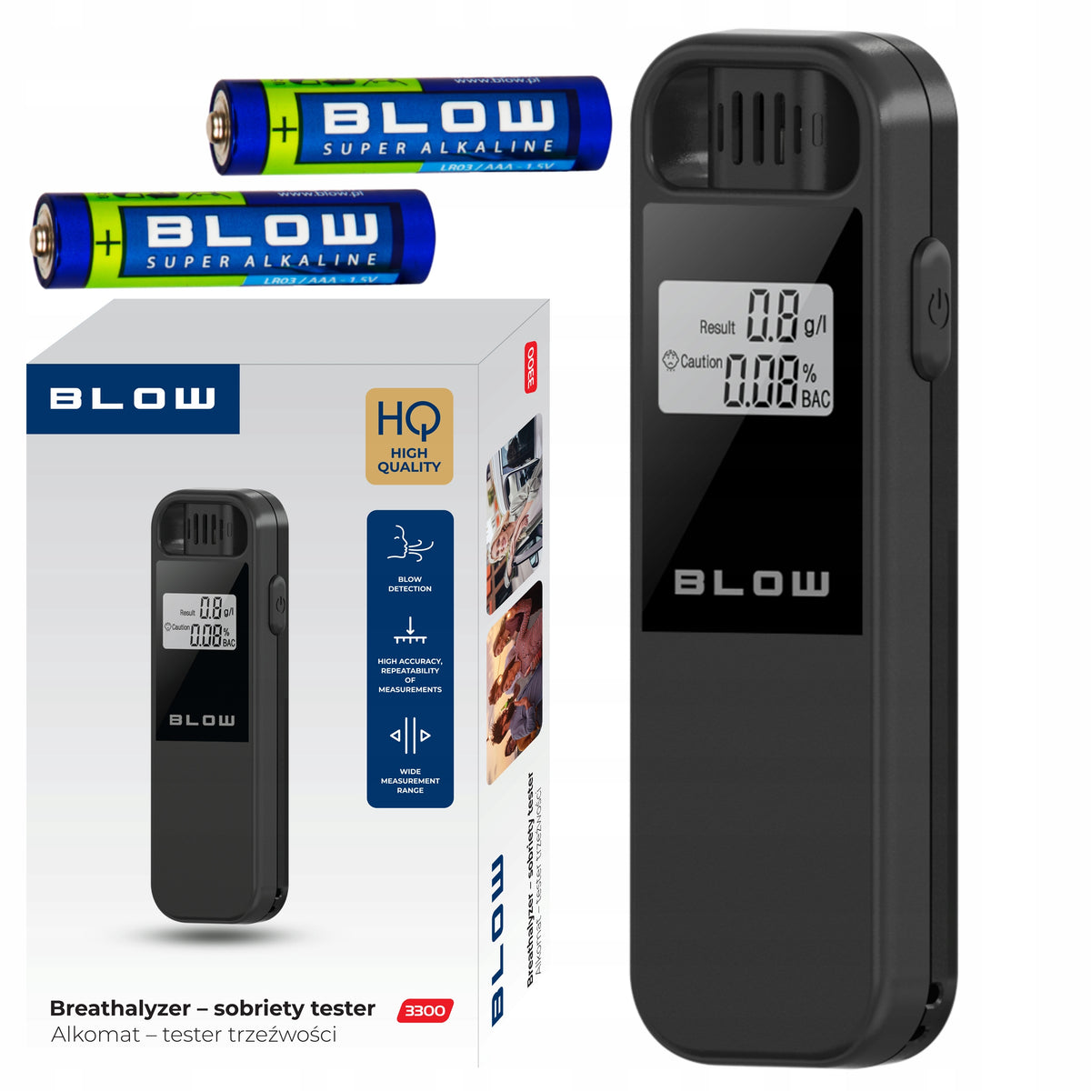 POLICE BREATHALYZER MOUTHPIECELESS PROFESSIONAL LCD BATTERY PRECISION SET