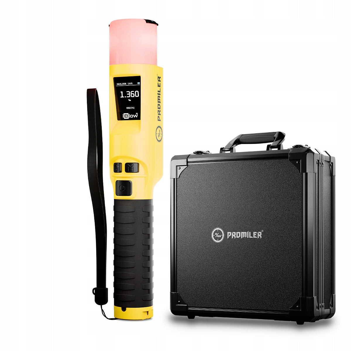 POLICE ELECTROCHEMICAL BREATHALYZER PROMILER IBLOW 15 PREMIUM SUITCASE FUNNEL