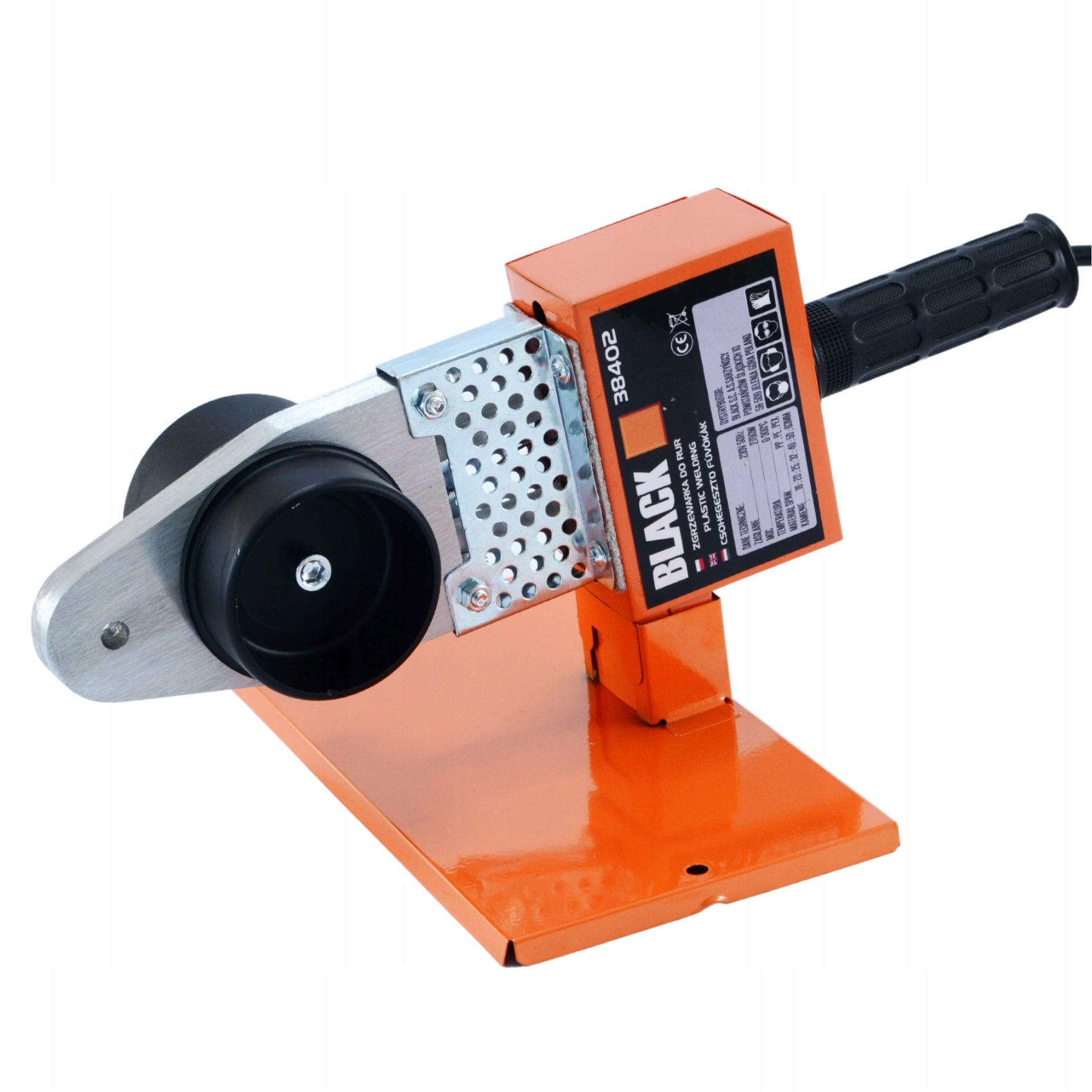 POLYFUSION WELDING MACHINE FOR PIPES STRONG PP PVC 7 DIES 16-63 BL. Brand Black