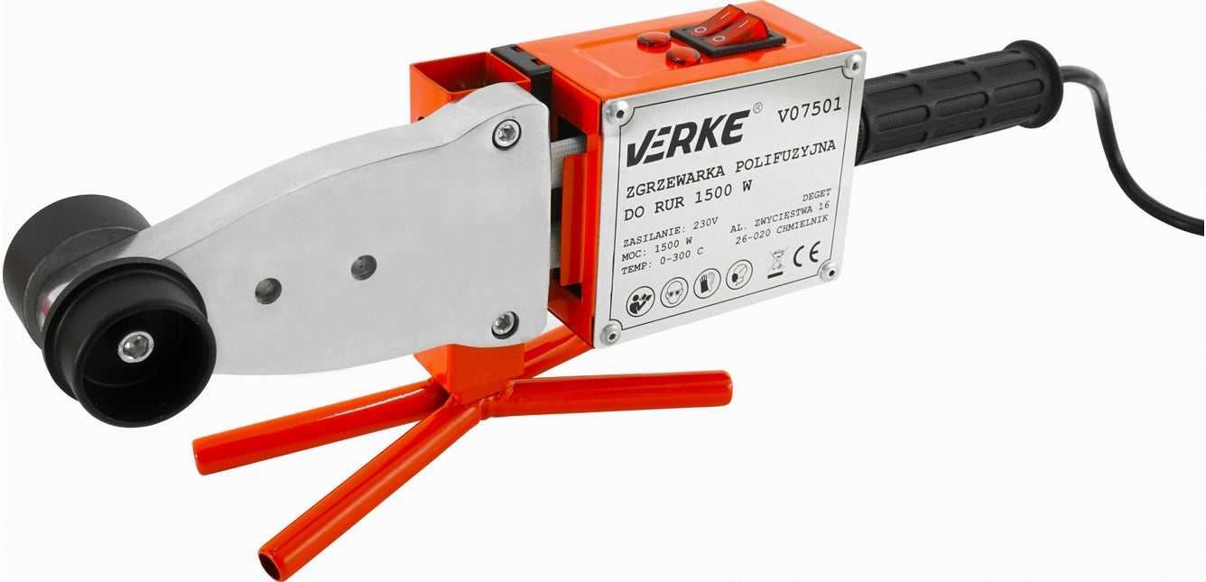 POLYFUSION WELDING MACHINE FOR WELDING PIPES PP PVC 1500W STRONG +MATRIX SET Brand Verke