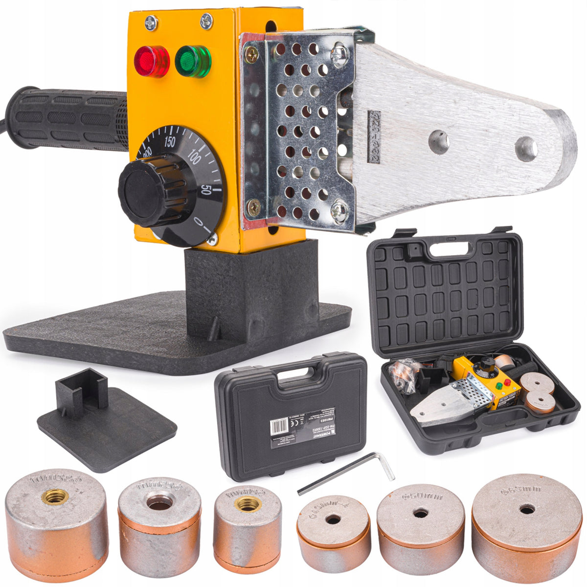POLYFUSION Welding Machine for PVC Pipe PP 1500W 6 Dies 20-63MM SUITCASE 320 C