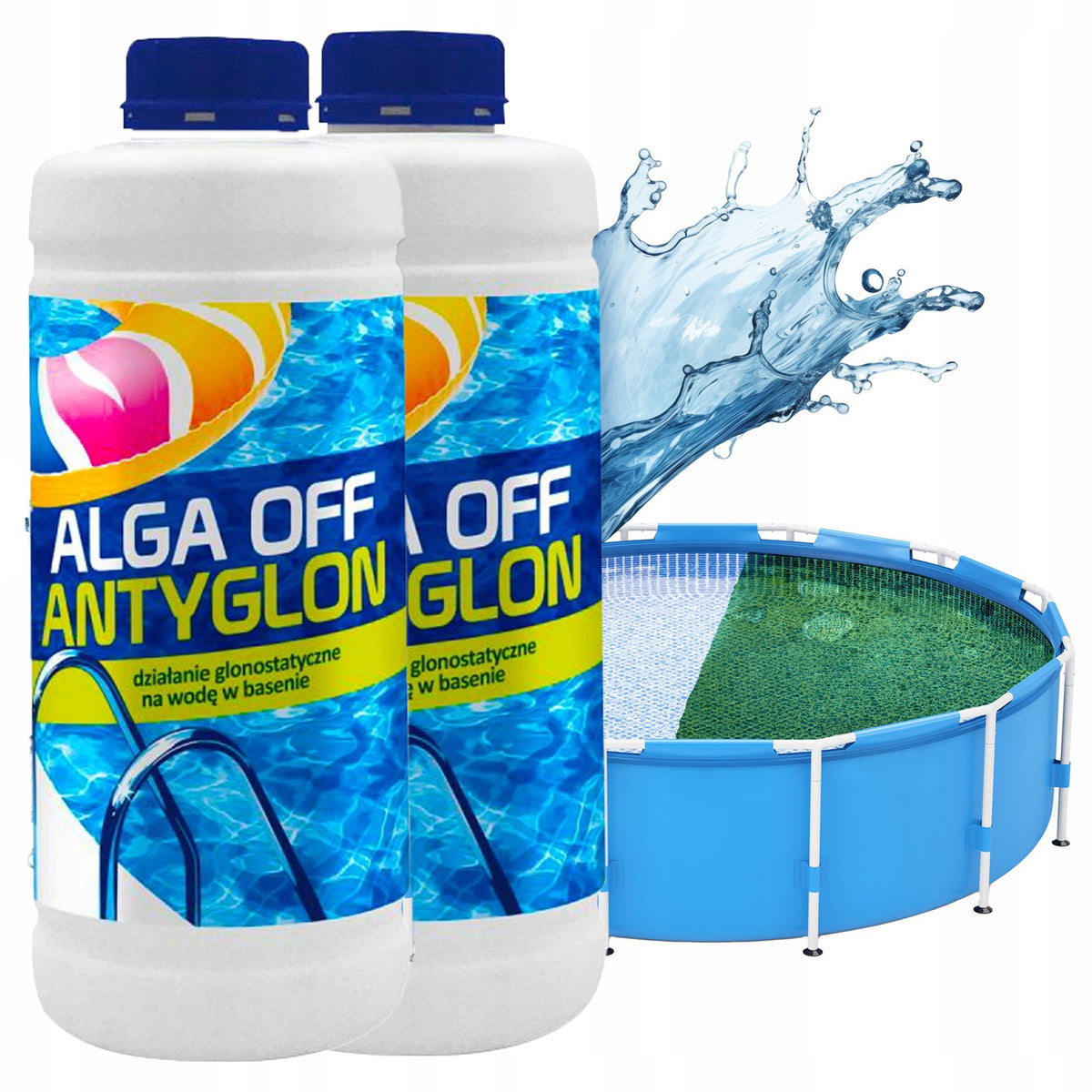 POOL CHEMISTRY FOR SWIMMING POOL GAMIX ANTIALGAE ALGAE OFF FOR ALGAE WATER LIQUID 2L