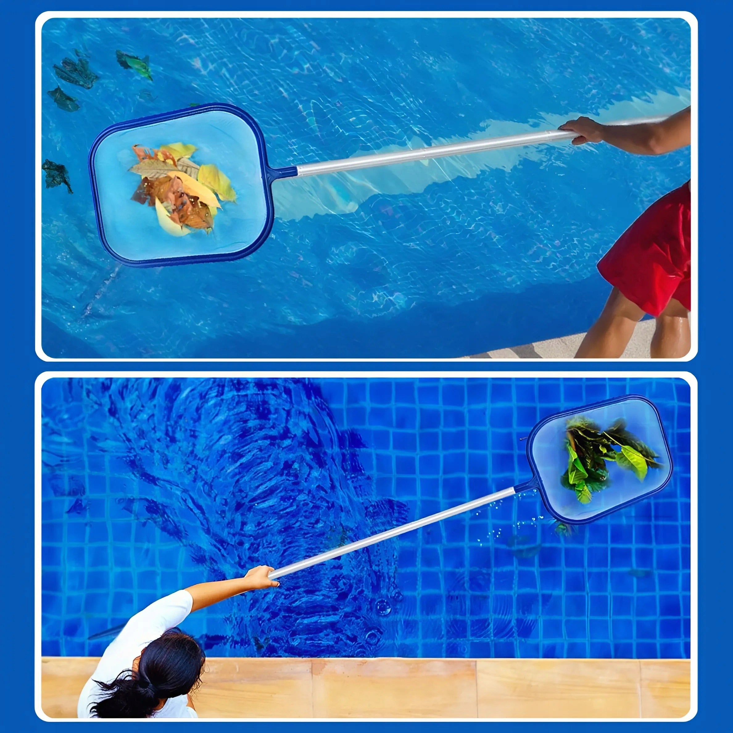 POOL CLEANING MESH LANDING NET FOR GARBAGE CATCHING + STICK Manufacturer code CZYSTY BASEN JACUZZI OCZKO do zbierania liści