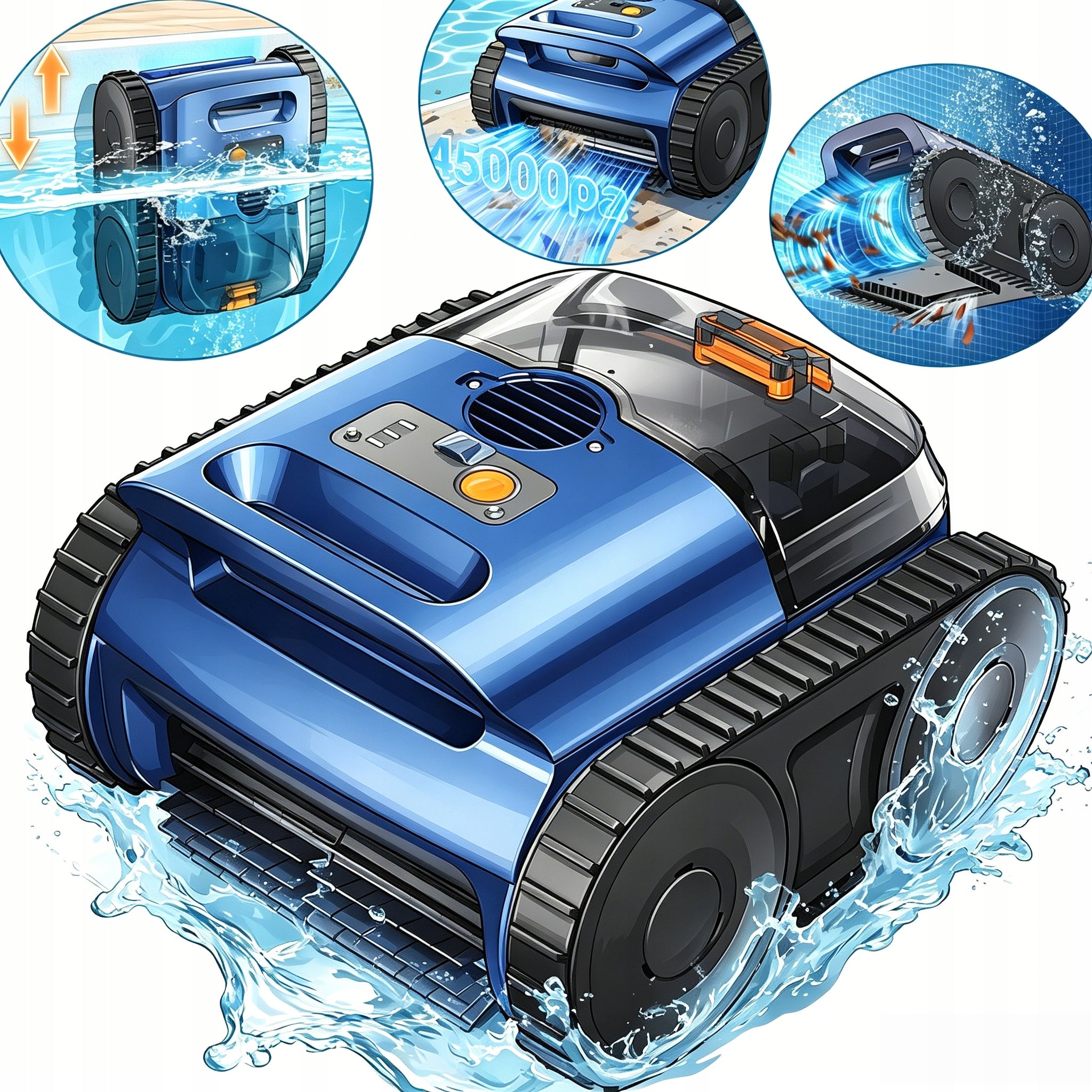 POOL CLEANING ROBOT AUTOMATIC POOL VACUUM CLEANER Seauto SAT 25