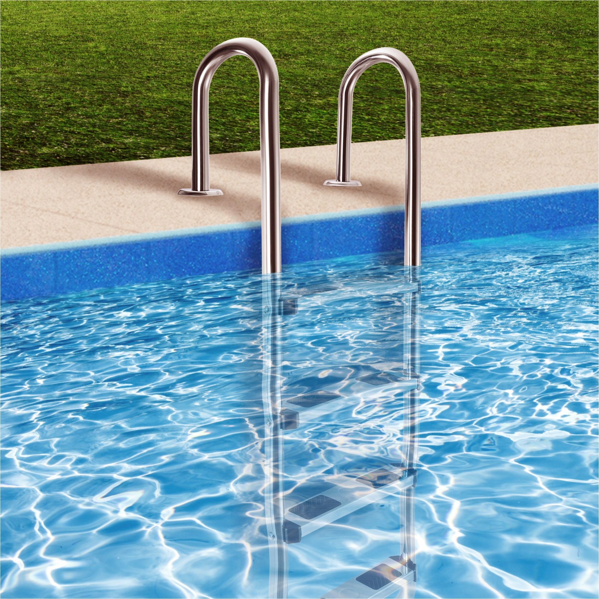 POOL LADDER AREBOS 4 STEPS, HEIGHT 157 CM, STAIRS TO THE POOL Manufacturer code AR-HE-PL04