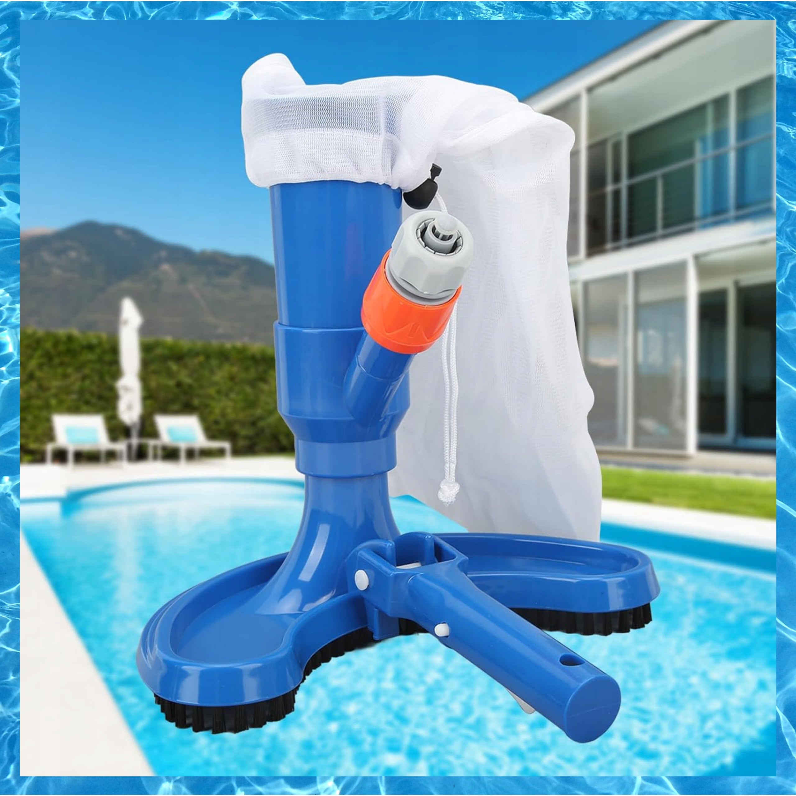 POOL MESH BOTTOM CLEANING KIT POOL VACUUM CLEANER + MESH Packaging status original
