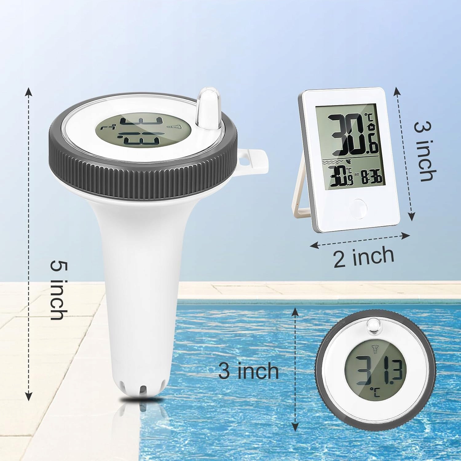 POOL THERMOMETER FLOATING INDOOR TEMPERATURE MONITOR IP67IN POOL Certificates of conformity CE