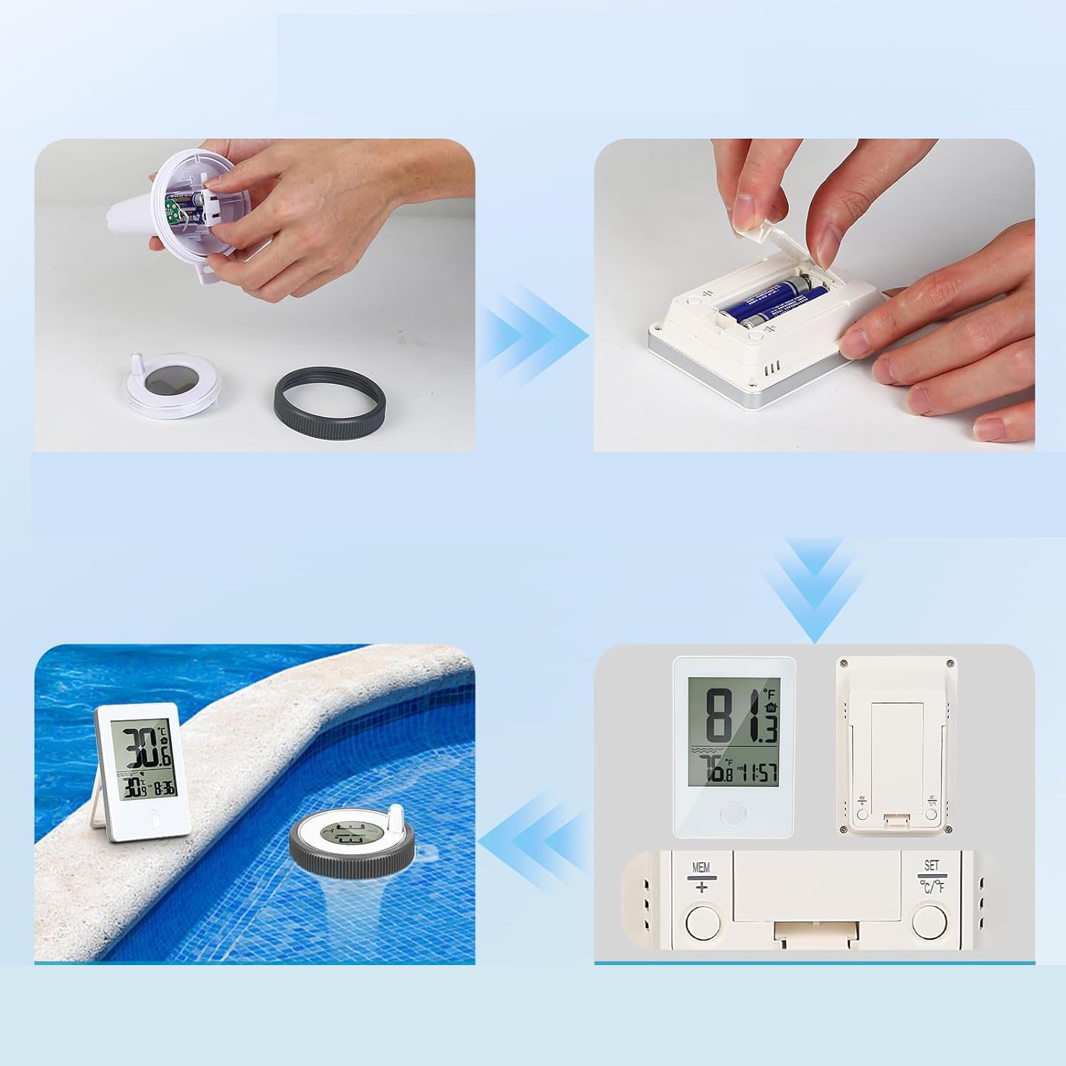 POOL THERMOMETER FLOATING INDOOR TEMPERATURE MONITOR IP67IN POOL Customs tariff code 90251900