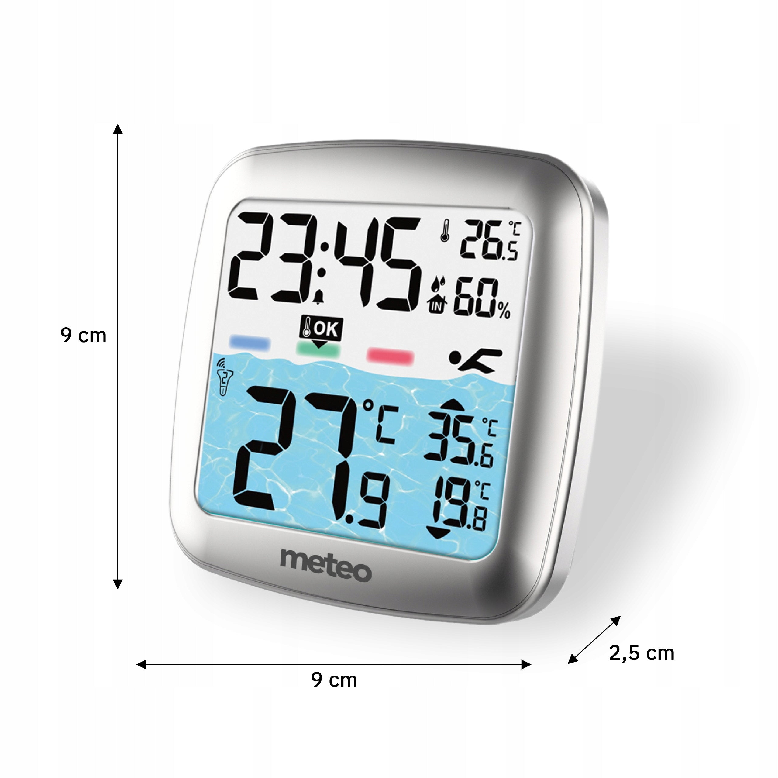 POOL THERMOMETER METEO TB2S WIRELESS WATER SENSOR LCD WEATHER Manufacturer code TB2S