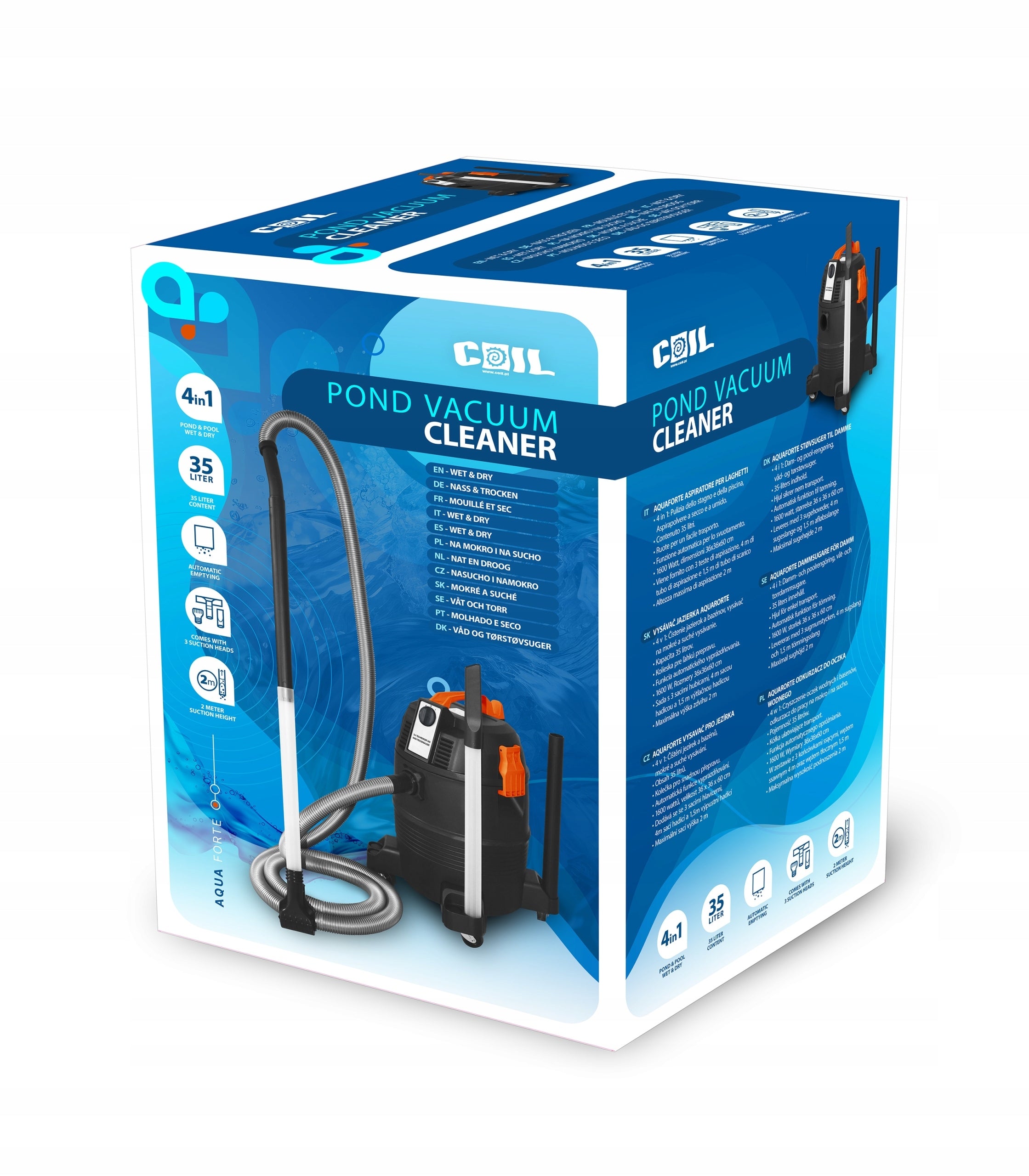 POOL VACUUM CLEANER FOR POOL WATER MESH CLEANING POOLS 1600W Manufacturer code C0731