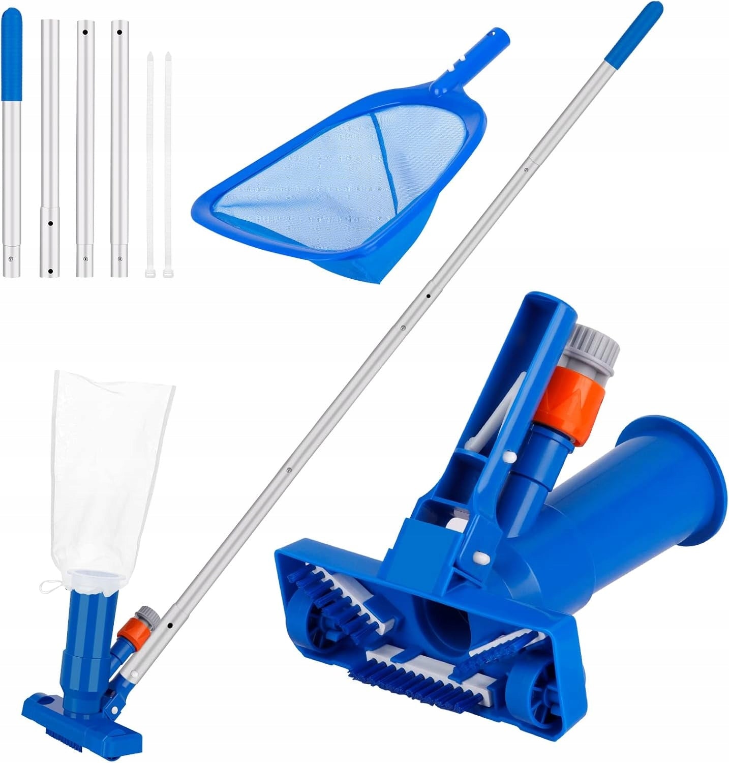POOL VACUUM CLEANER JOYHOOP CLEANING SET STRAINER 138CM