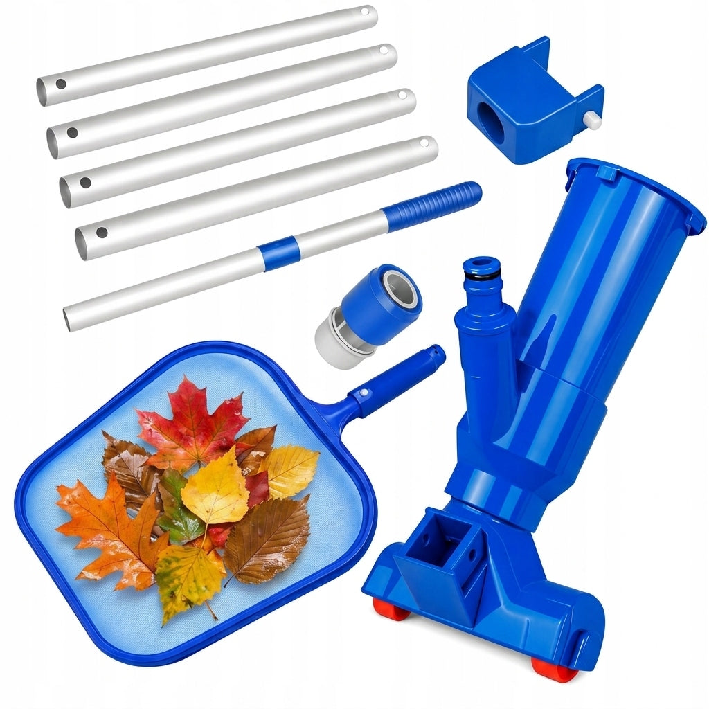 POOL VACUUM CLEANER POOL SET CLEANING BOTTOM EYELETS MESH + STICK 4in1