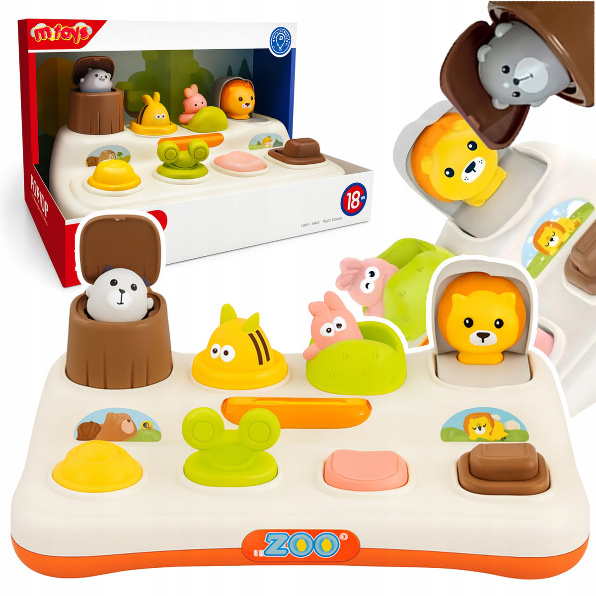 POP-UP ANIMALS EDUCATIONAL TOY POP-UP INTERACTIVE MONTESSORI