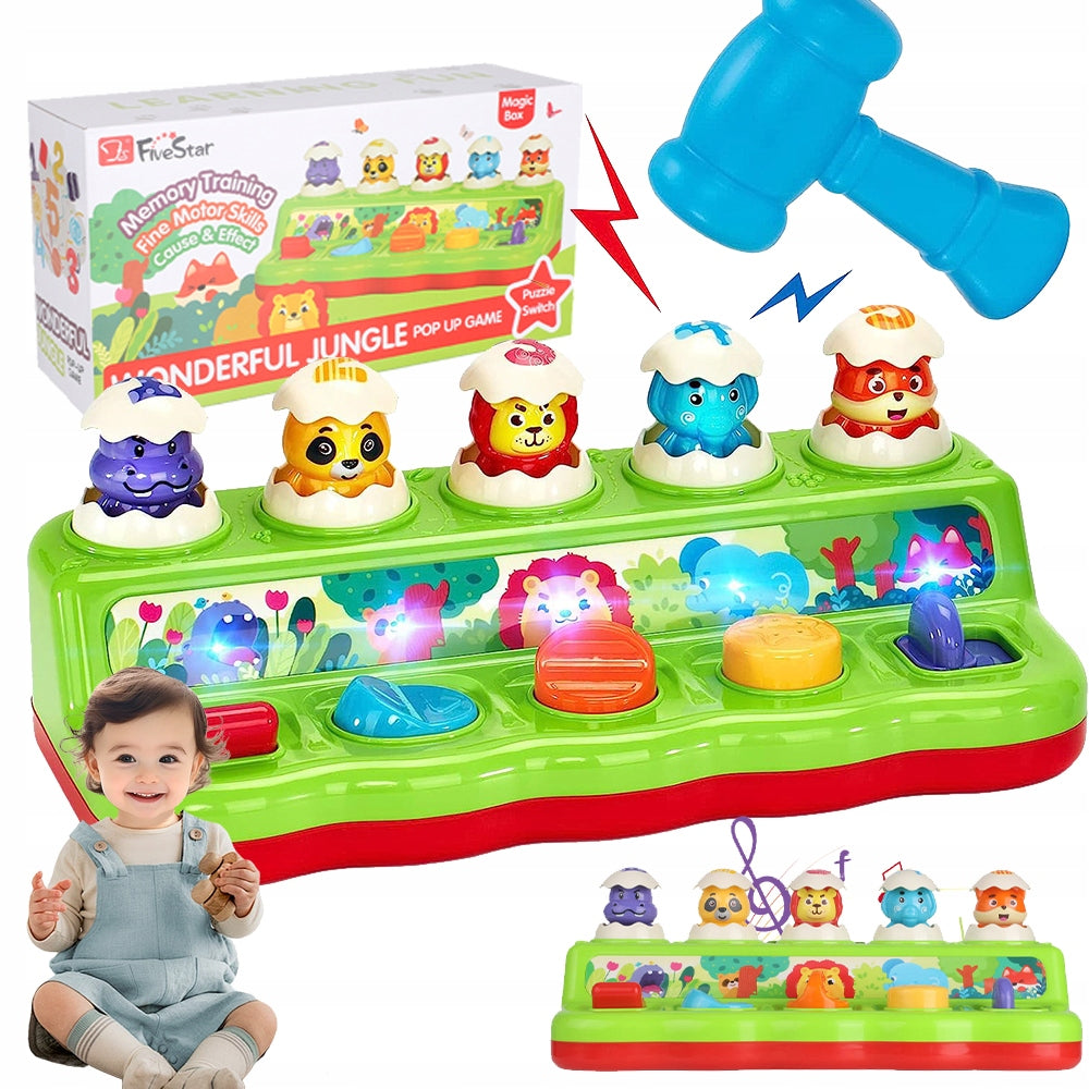 POP-UP ANIMALS INTERACTIVE TOY WITH MUSIC FOR CHILDREN