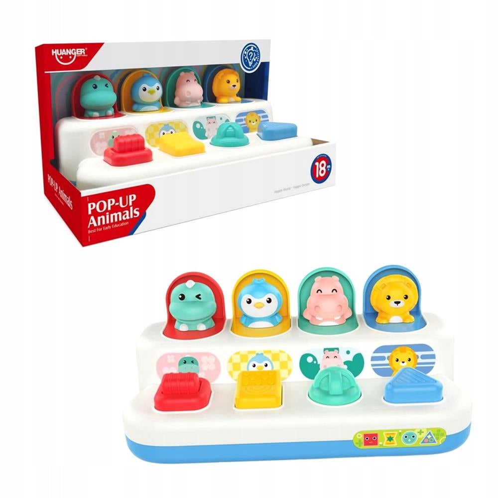 POP-UP COLORFUL ANIMALS ASKATO 18M+ BABY TOY