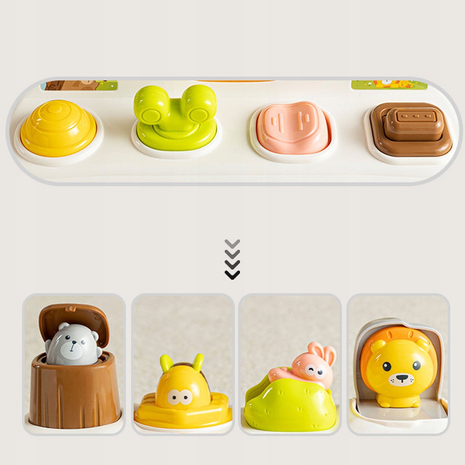 POP-UP COLORFUL ANIMALS EDUCATIONAL TOY INTERACTIVE LIGHT Brand Magical